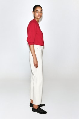 VALLEY CROPPED BOOTCUT JEANS — WHITE 3