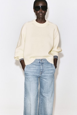 DENIM WIDE-LEG PANTS — BLUE 3