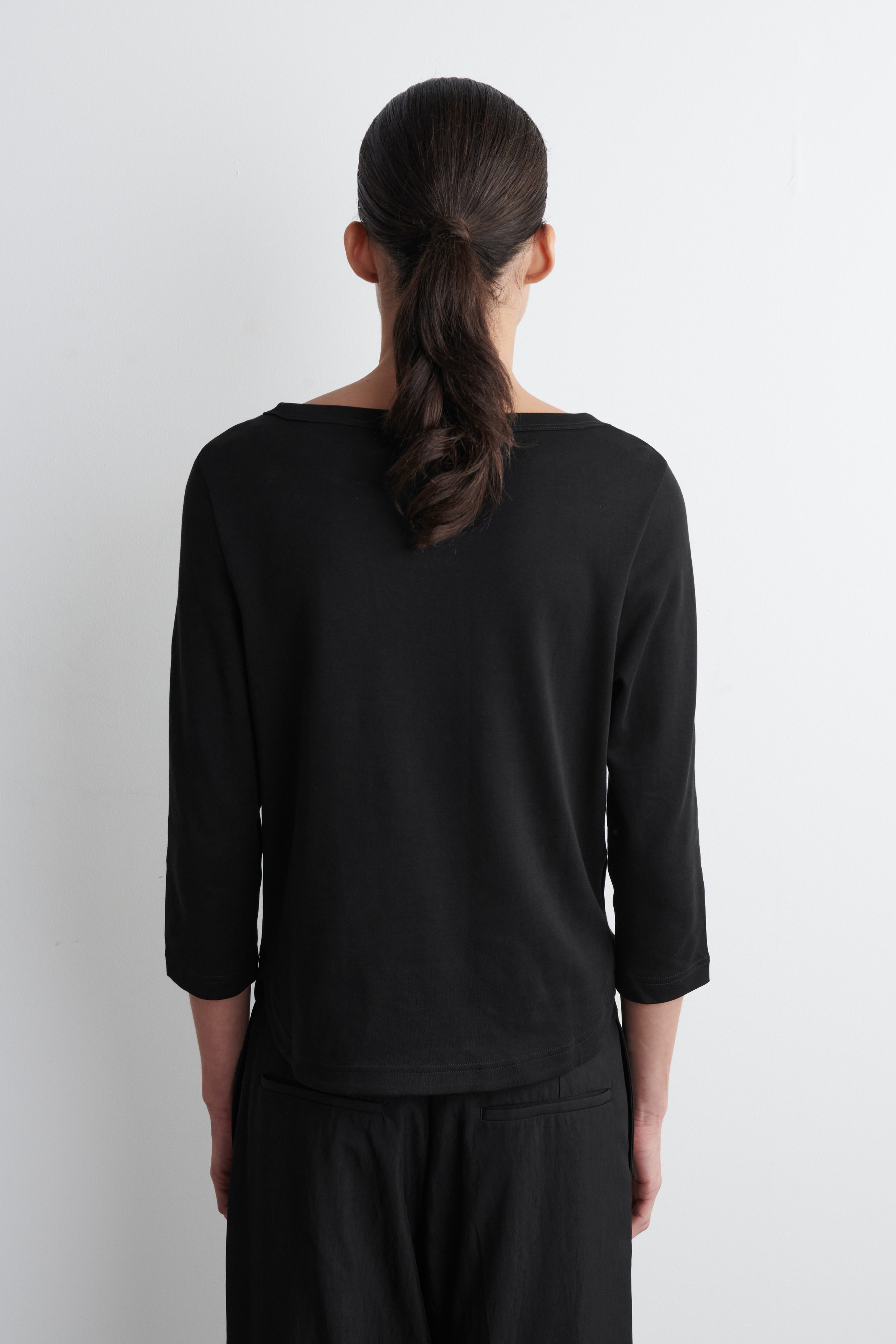 売れ筋商品|||ニューヨークコレクション カットソー トップス レディース Women's 3/4 Sleeve Knit Crepe Top Black JM Collection Women's 3/4 Sleeve V-Neck Knit Top, Created