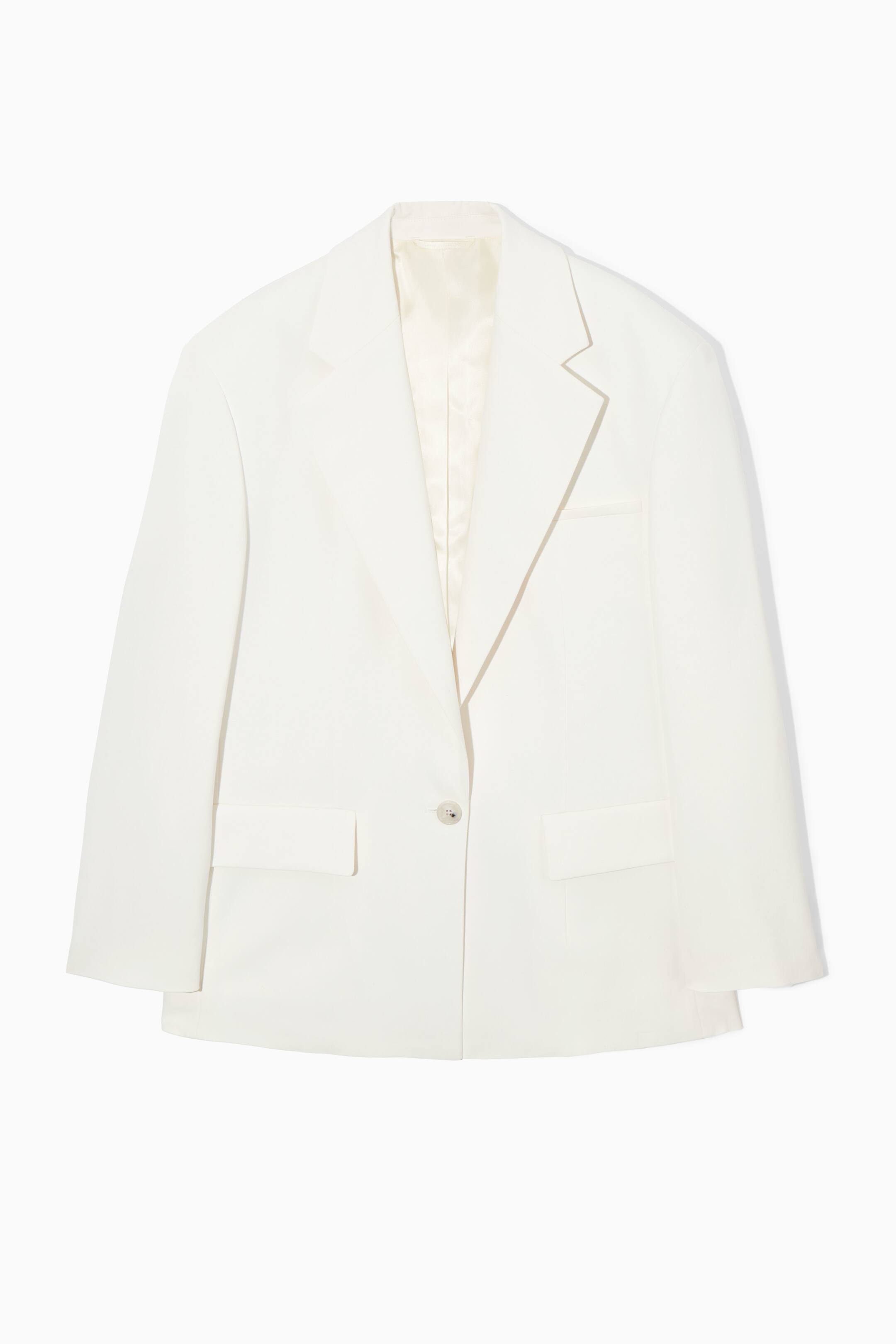 View larger image: OVERSIZED SINGLE-BREASTED BLAZER - OFF WHITE - Ladies | H&M GB 1