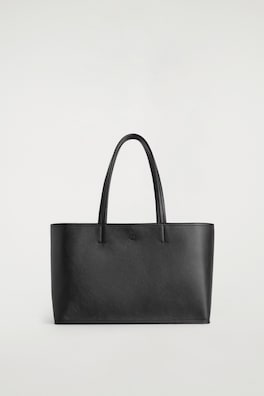 JOURNÉE TOTE BAG - LEATHER — BLACK 4