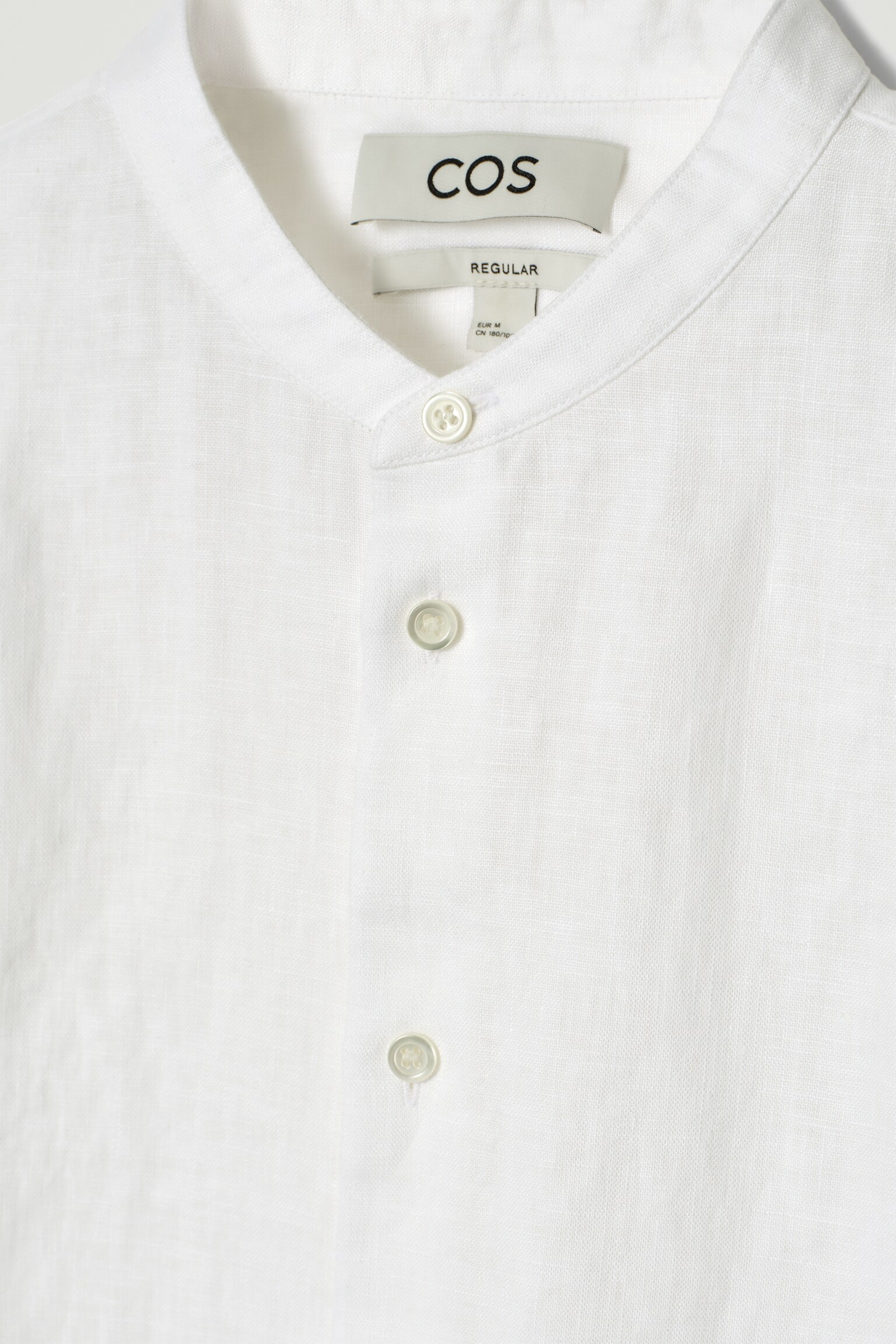 CHEMISE À COL OFFICIER EN LIN - BLANC/BLEU MARINE - 6