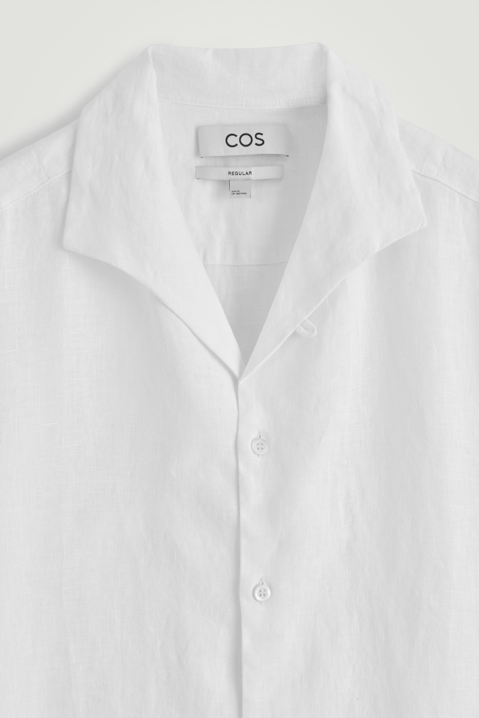 LINEN SHORT-SLEEVED SHIRT - WHITE | COS