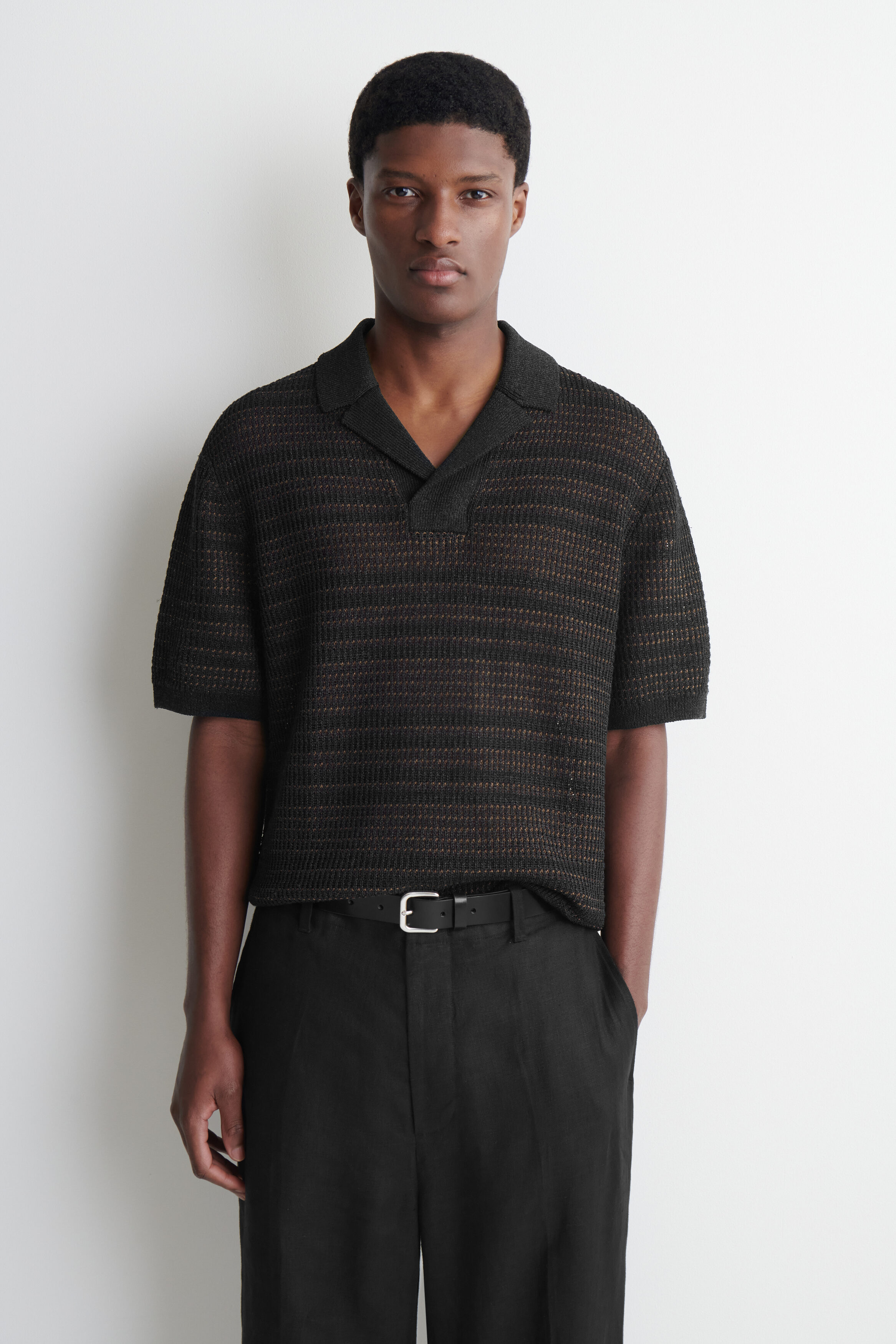 トップス CLESSTE Striped Massive Polo Shirt CLESSTE Striped Massive L/S Polo Shirt With Drawstrings For Yes
