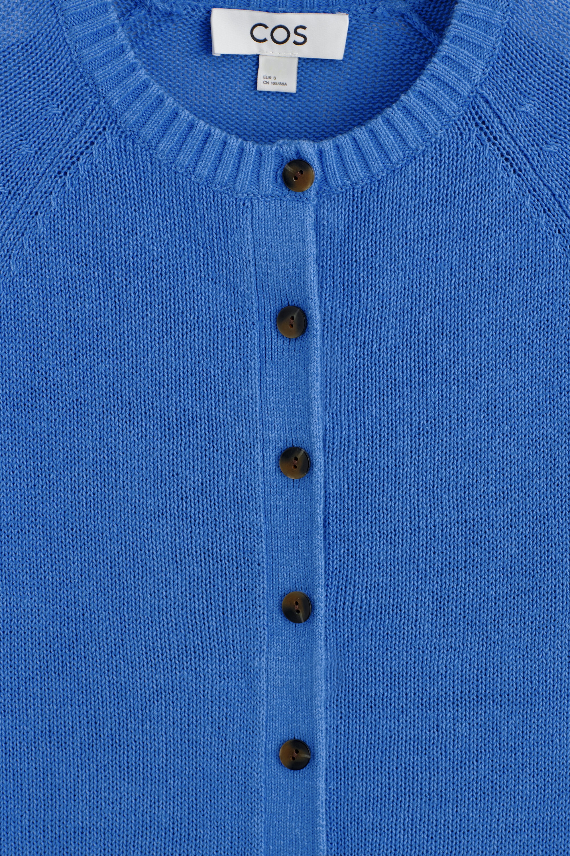 KNITTED LINEN CARDIGAN - BLUE | COS US