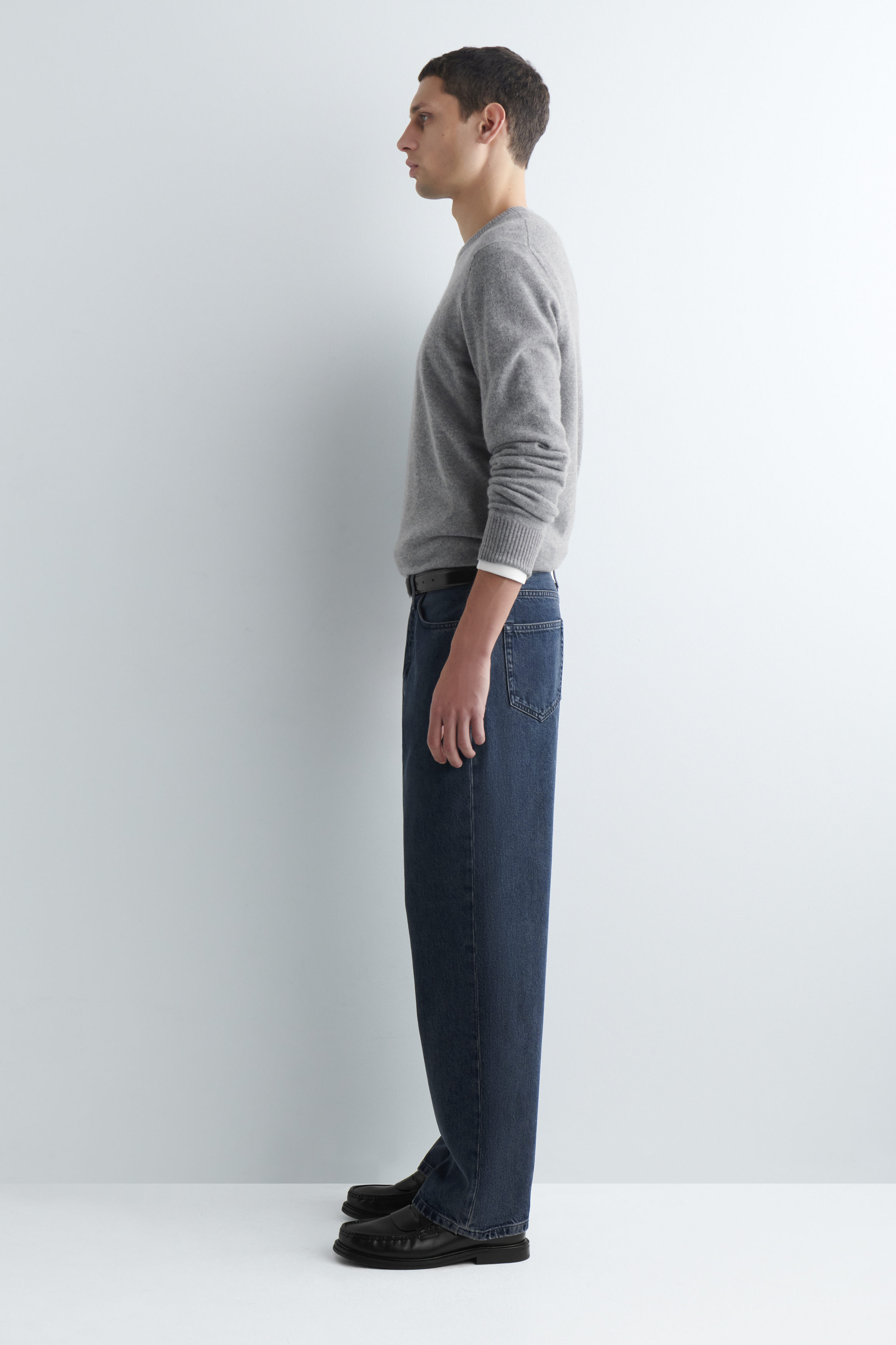 RIDER RELAXED-FIT STRAIGHT-LEG JEANS - DARK BLUE | COS US