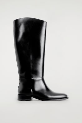 LEATHER RIDING BOOTS — BLACK 4
