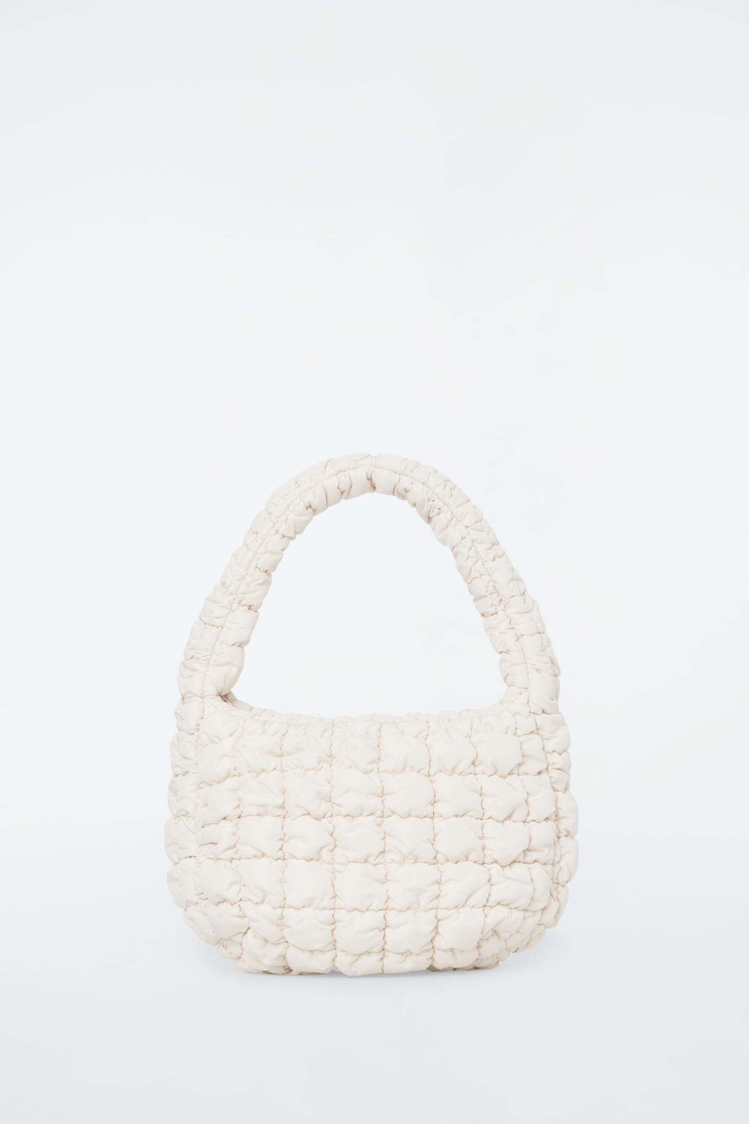 PROŠÍVANÁ MINI KABELKA - OFF-WHITE