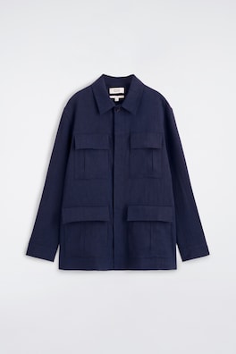 LEDIG OVERSHIRT I LINNE MED UTILITYFICKOR