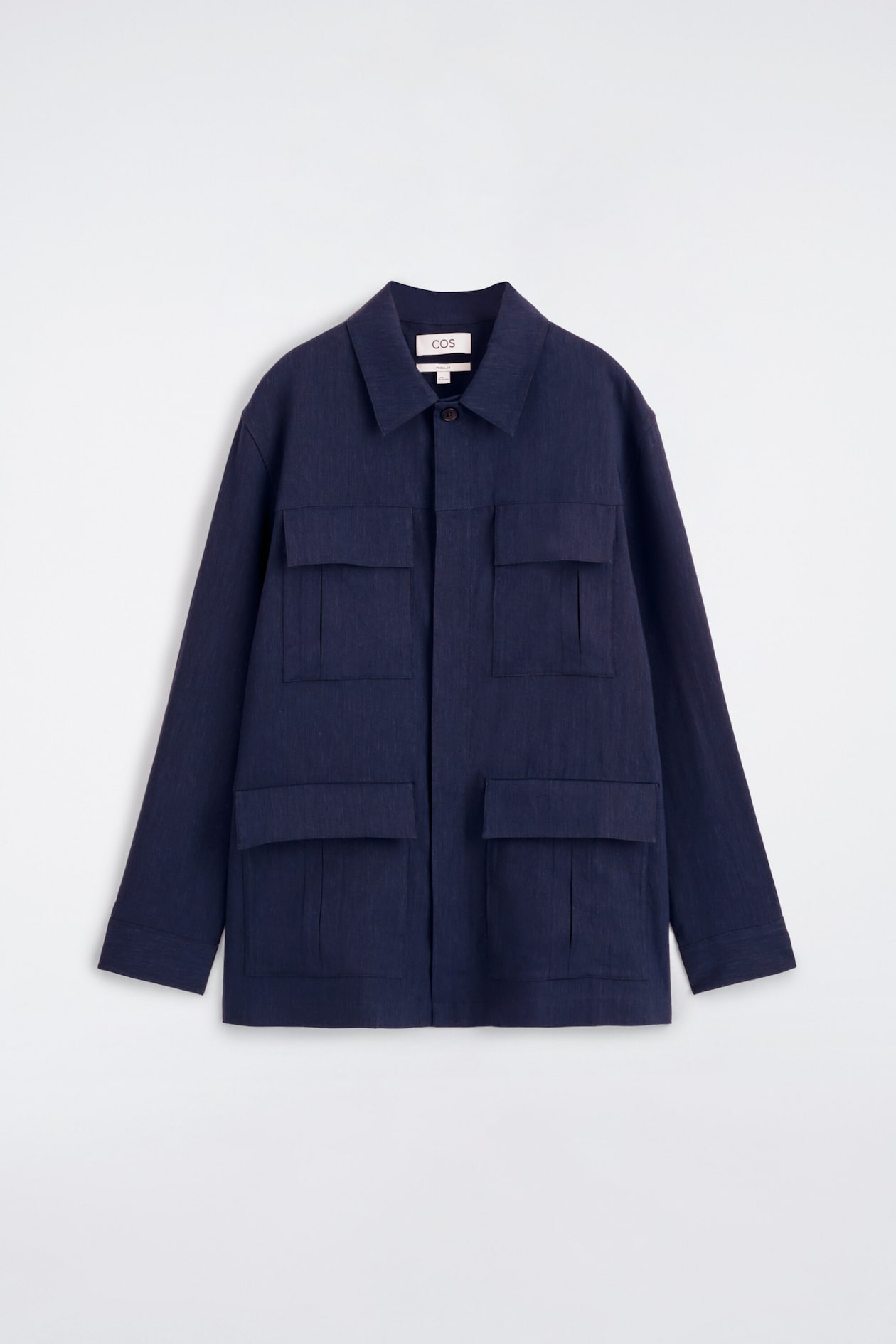 RELAXED LINEN UTILITY OVERSHIRT