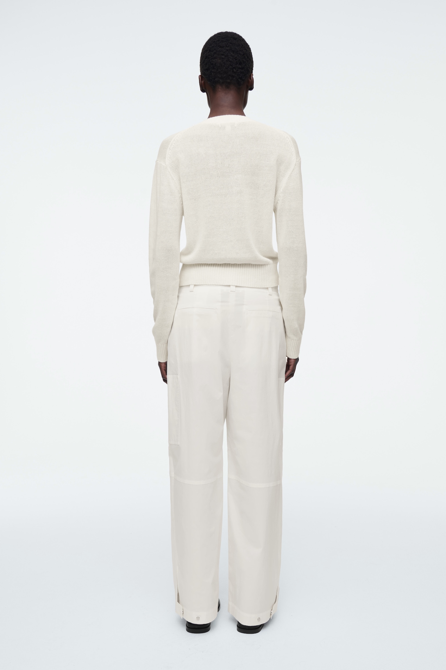 KNITTED LINEN CARDIGAN - IVORY/PINK - 7