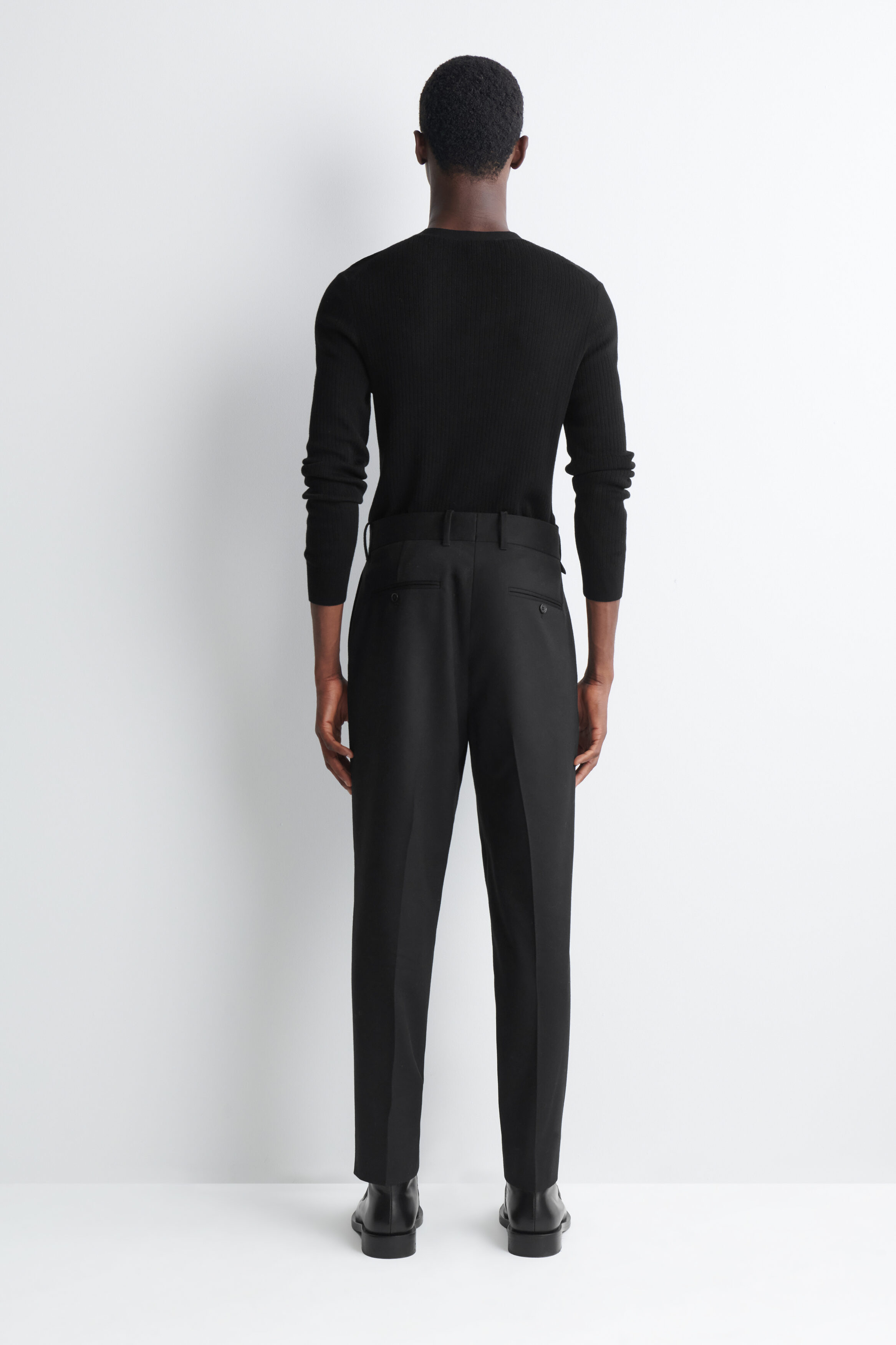 WOOL REGULAR-FIT TAPERED PANTS - thumbnail 6