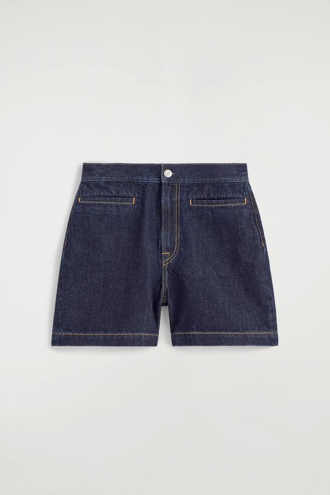 Denimshorts met zakdetail - INDIGO - 1