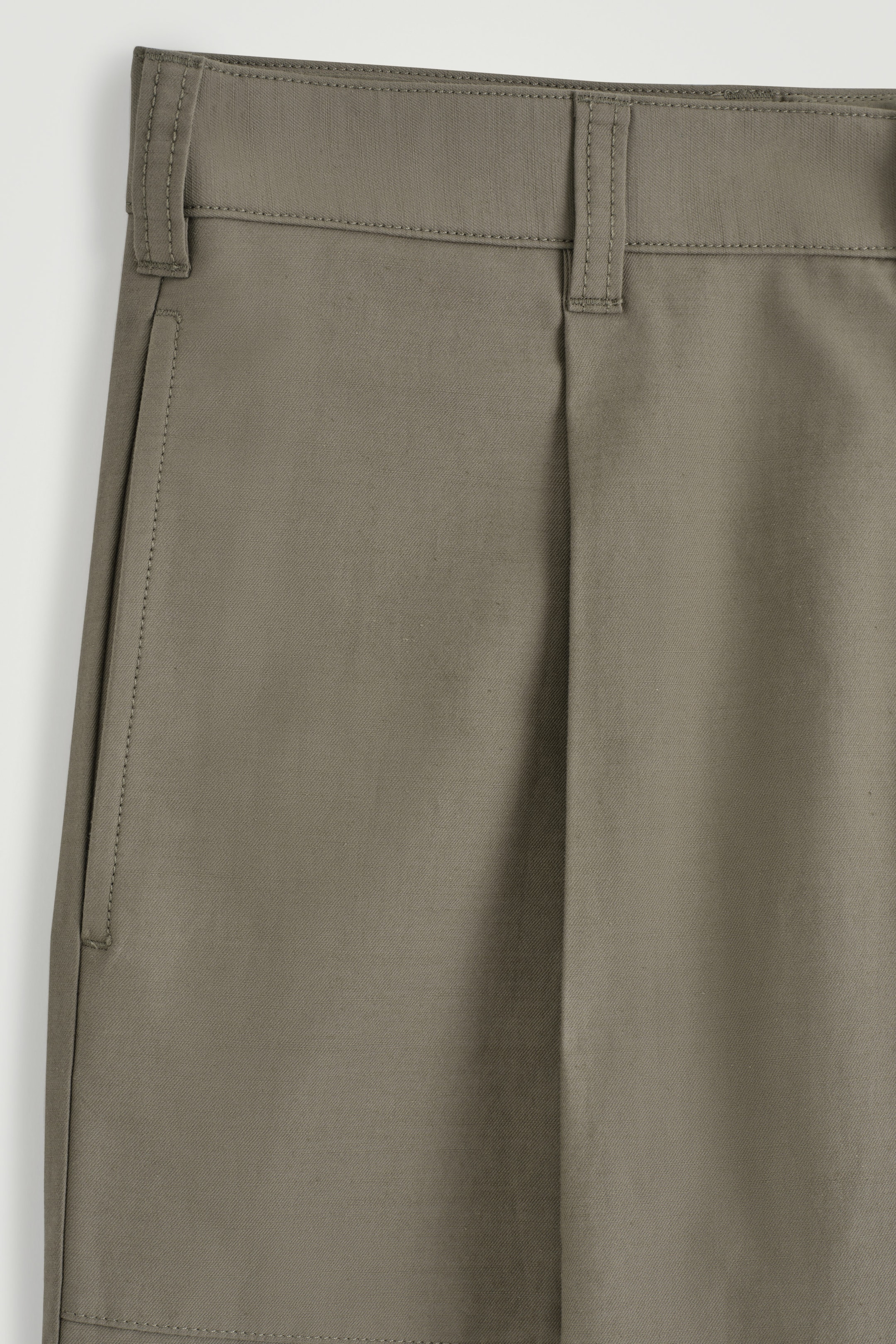 WIDE-LEG COTTON-TWILL TROUSERS