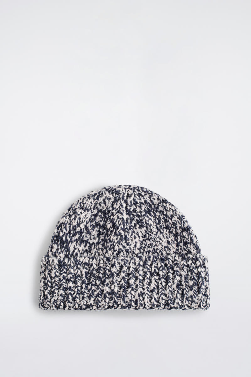 Cos Flecked Wool-blend Beanie In Multi