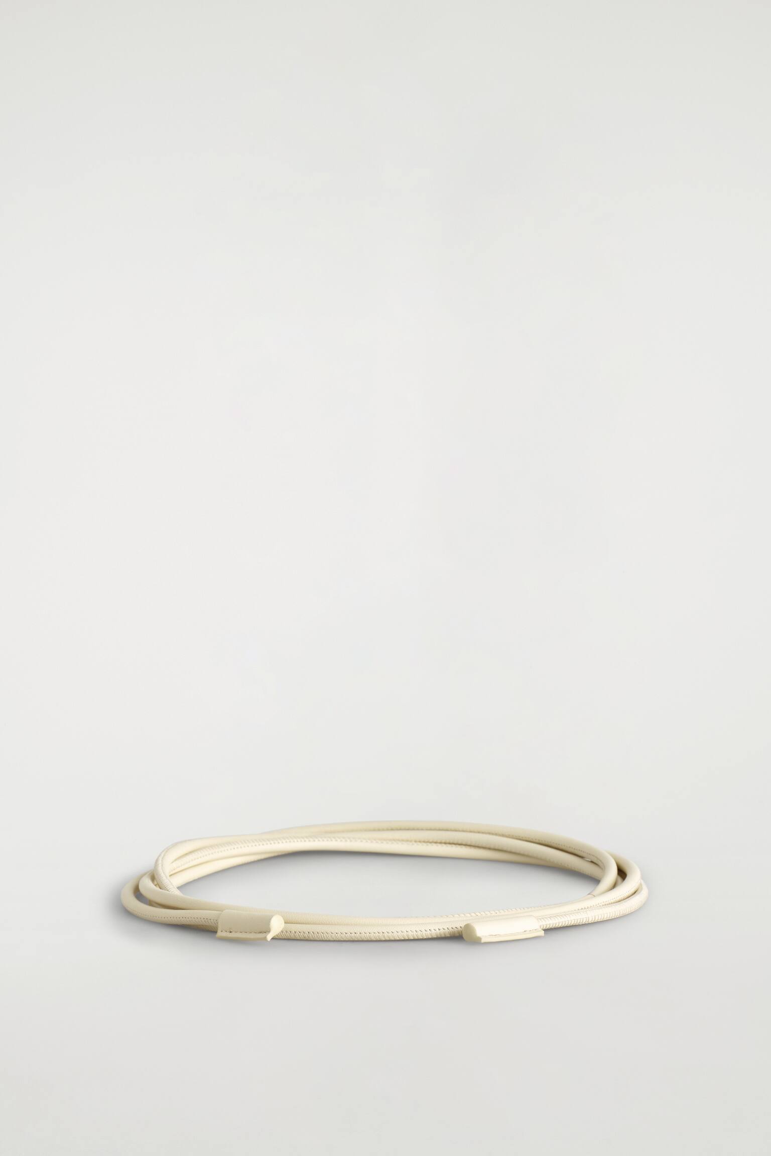 חגורת עור בעיצוב חבל - LIGHT YELLOW - 1