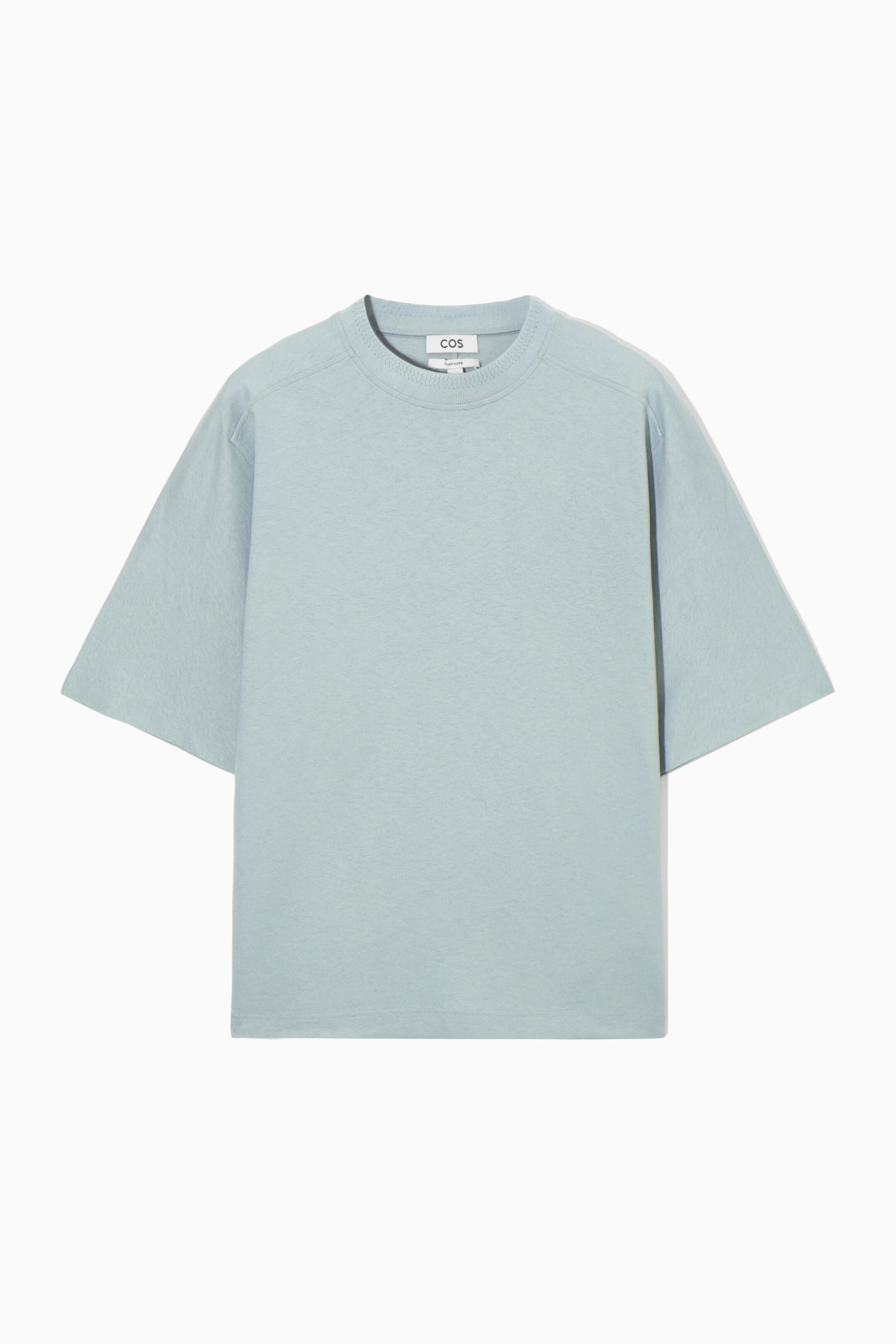 View larger image: RELAXED-FIT PANELLED COTTON T-SHIRT - TURQUOISE - Men | H&M GB 1
