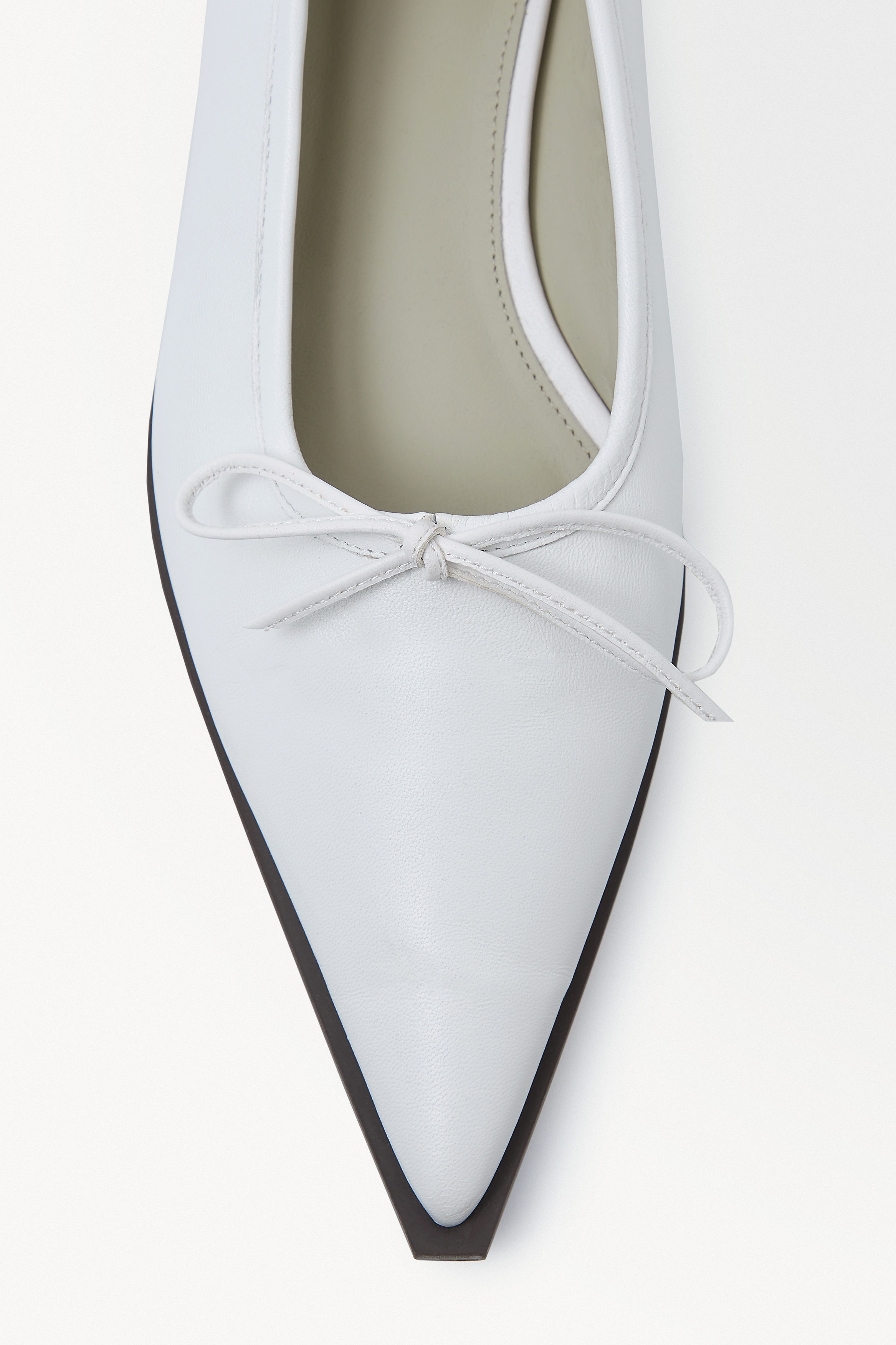 フラットシューズ WHITE LEATHER MILLENIALS FLATS Stivali_New_York_Maku_Ivory_Ox