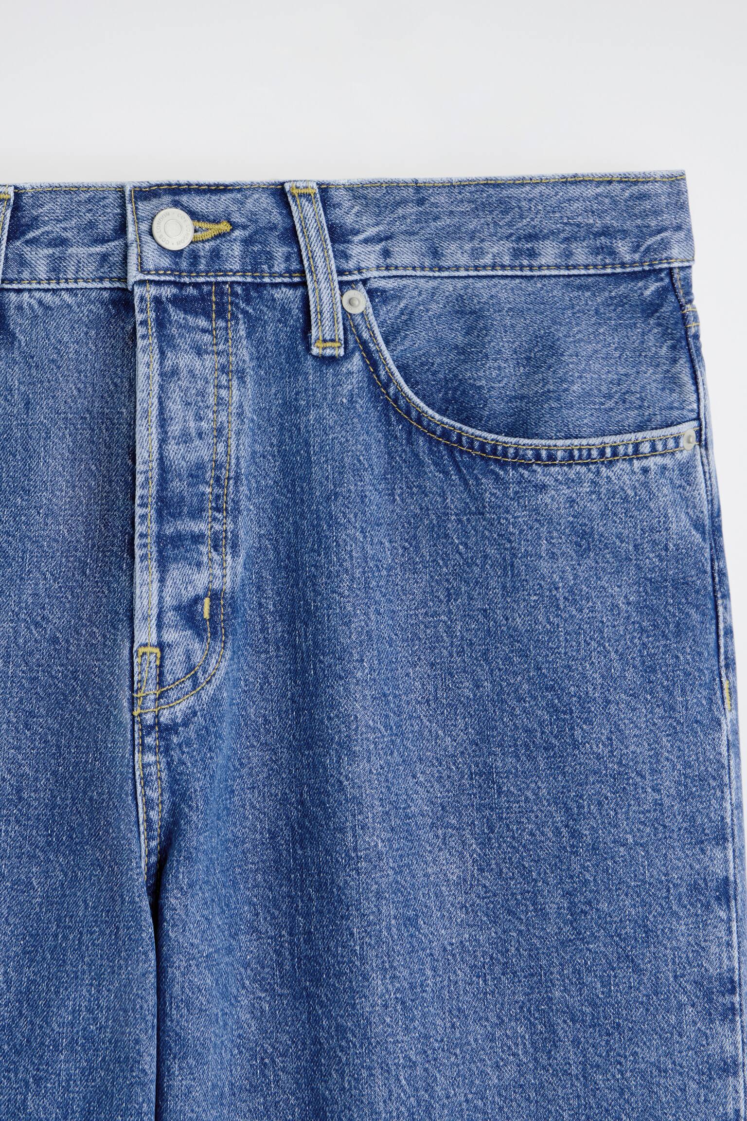 ג'ינס ריידר עם רגל ישרה - MID BLUE/כחול דהוי - 3