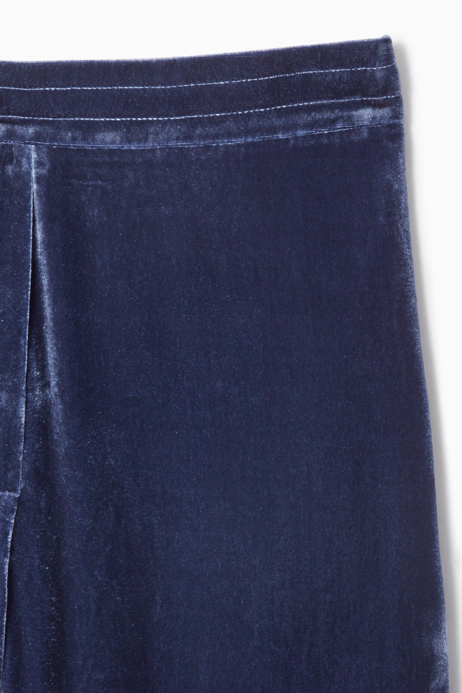 HOSE AUS SAMT AUS SEIDEN-MIX - Blau/MAHAGONI - 4
