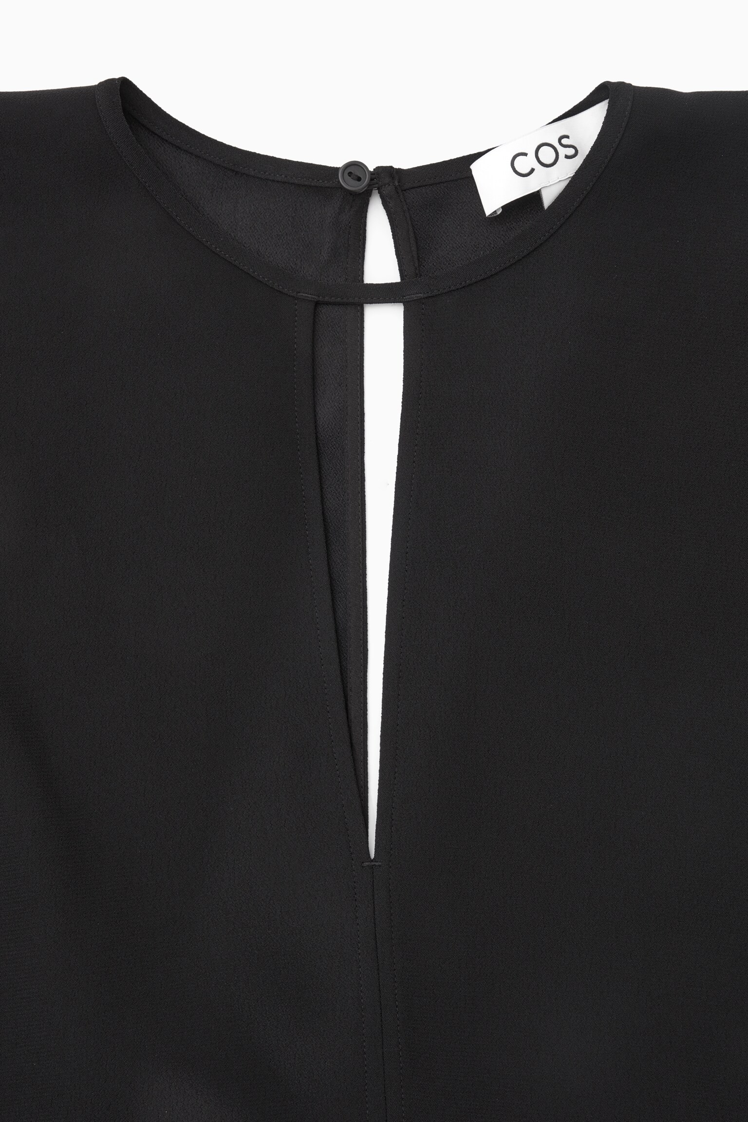 CUTOUT FIT-AND-FLARE MIDI DRESS - BLACK - 2