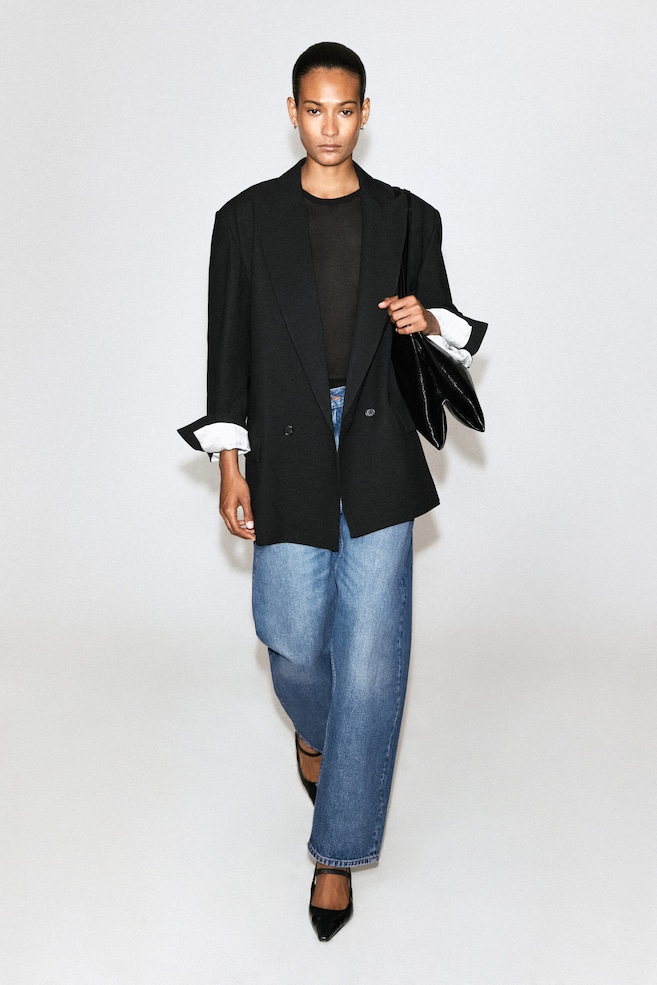 BAY BARREL-LEG JEANS — BLUE