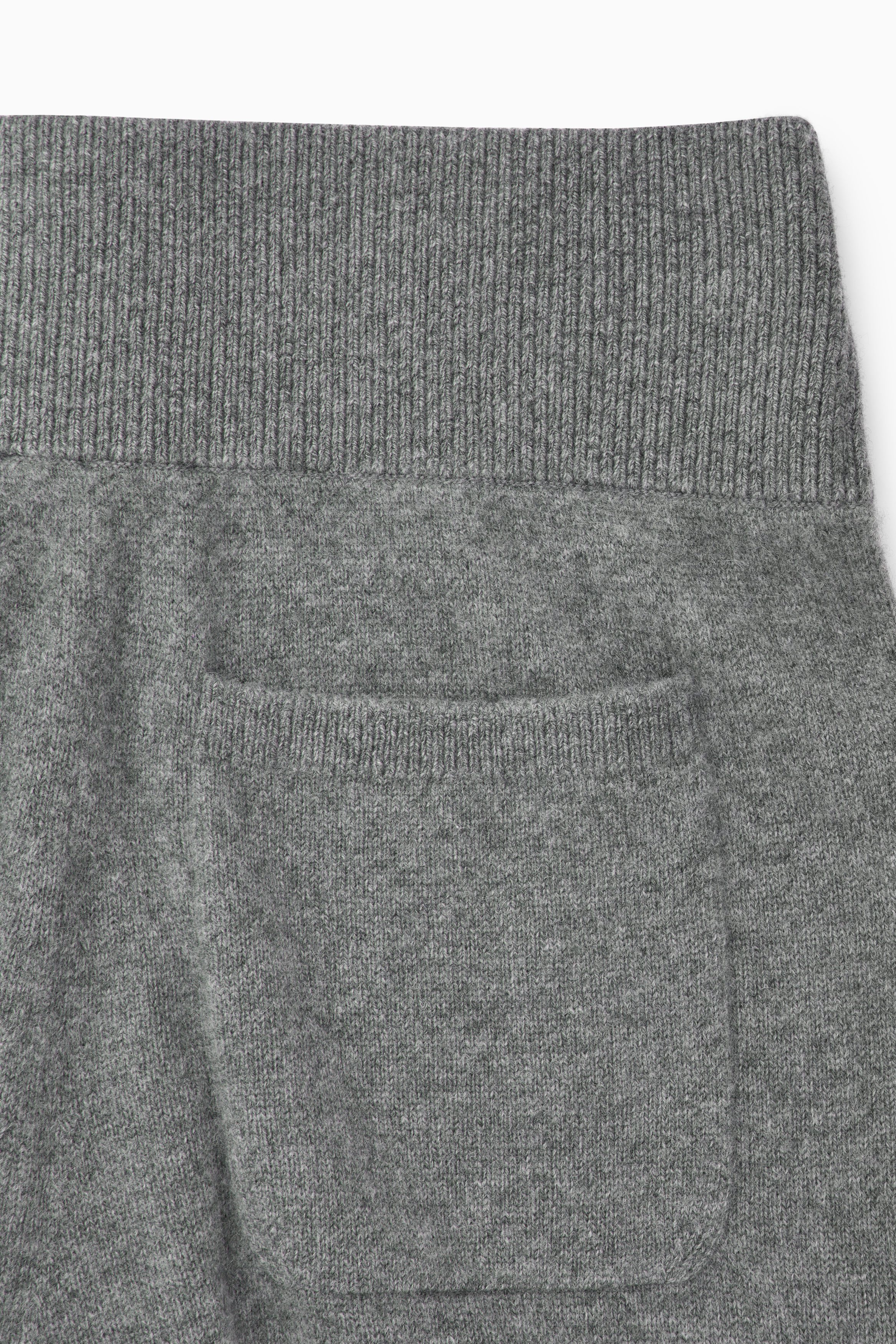 WIDE-LEG PURE CASHMERE TROUSERS - GREY | COS