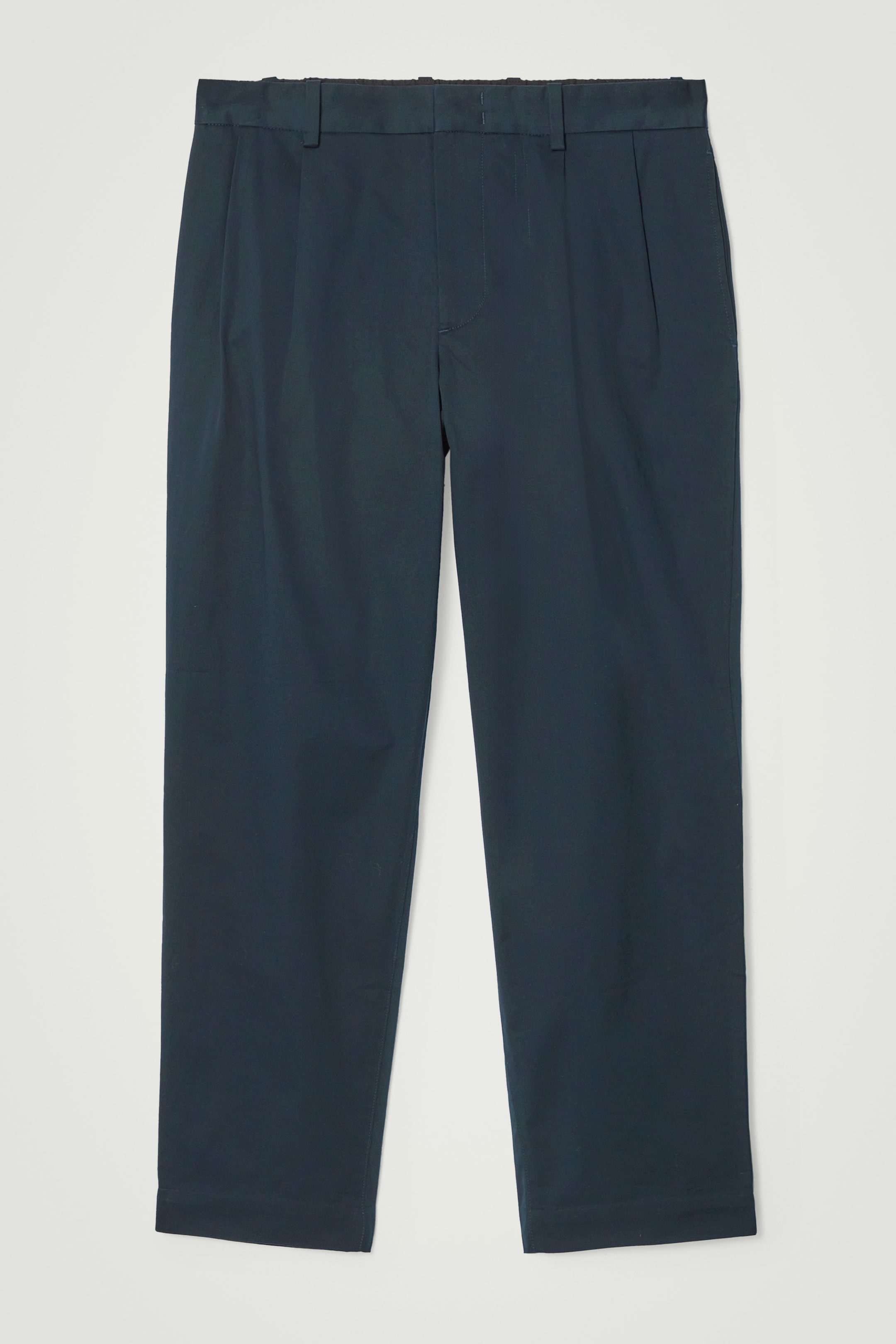 View larger image: PLEATED COTTON TAPERED TROUSERS - NAVY - Men | H&M GB 2