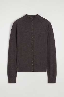 CARDIGAN I MERINOULL MED TRATTKRAGE