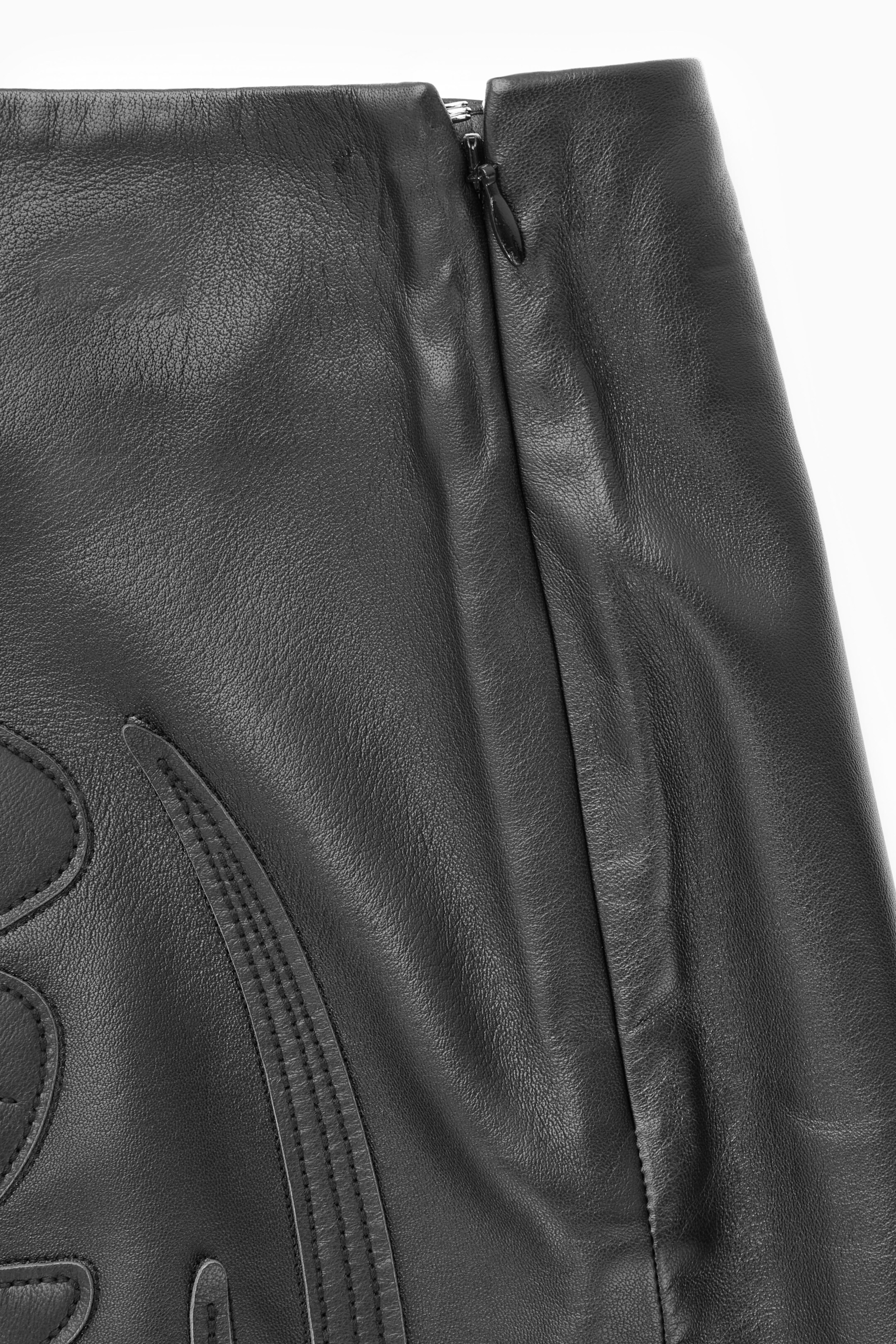 Ingrandisci l'immagine: APPLIQUÉD LEATHER MINI SKIRT - BLACK - DONNA | H&M CH 2