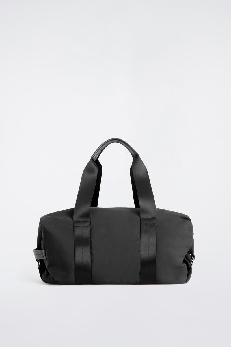 Leather-Detail Duffel Bag - Nylon