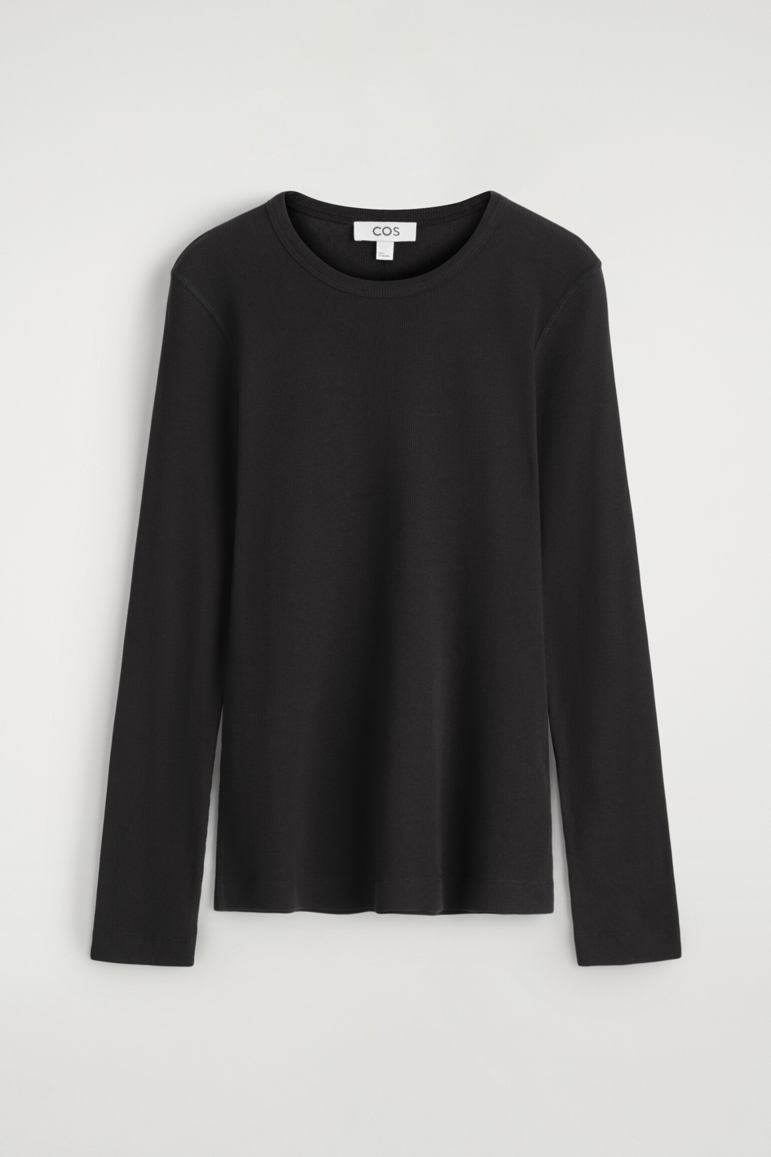 GERIPPTES LANGARMSHIRT AUS JERSEY - SCHWARZ/WEISS - 2