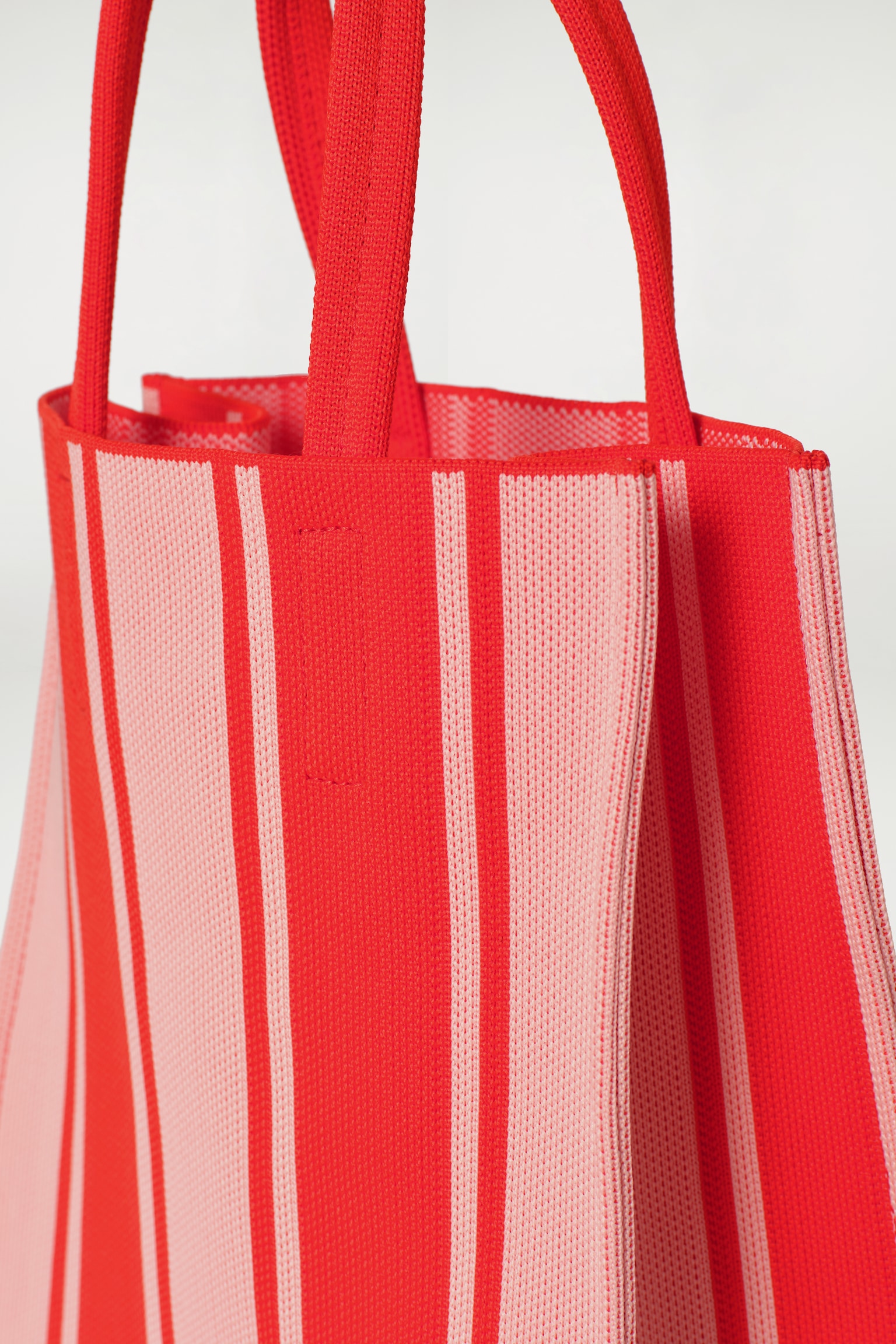 BORSA TOTE MINI A RIGHE - ROSA / ARANCIONE / RIGHE - 5