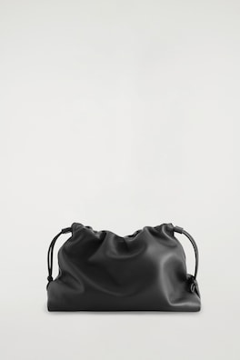MINI CAVATELLI CLUTCH BAG - LEATHER — BLACK 7