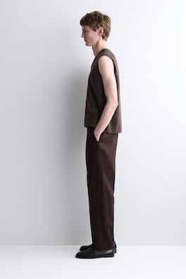 MILANO-KNIT WAISTCOAT — BROWN 4