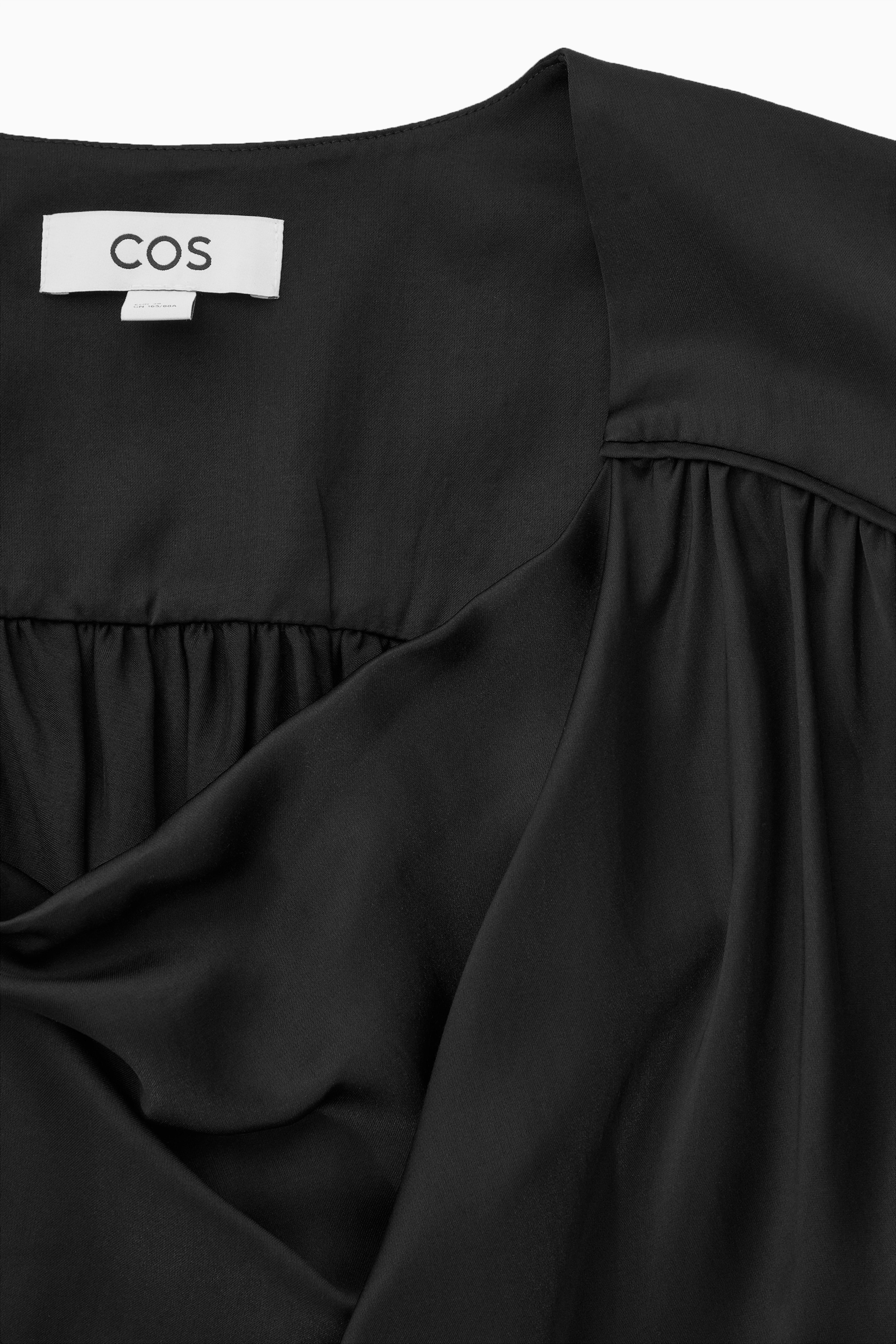 View larger image: DRAPED COWL-NECK SATIN TOP - BLACK - Ladies | H&M GB 2