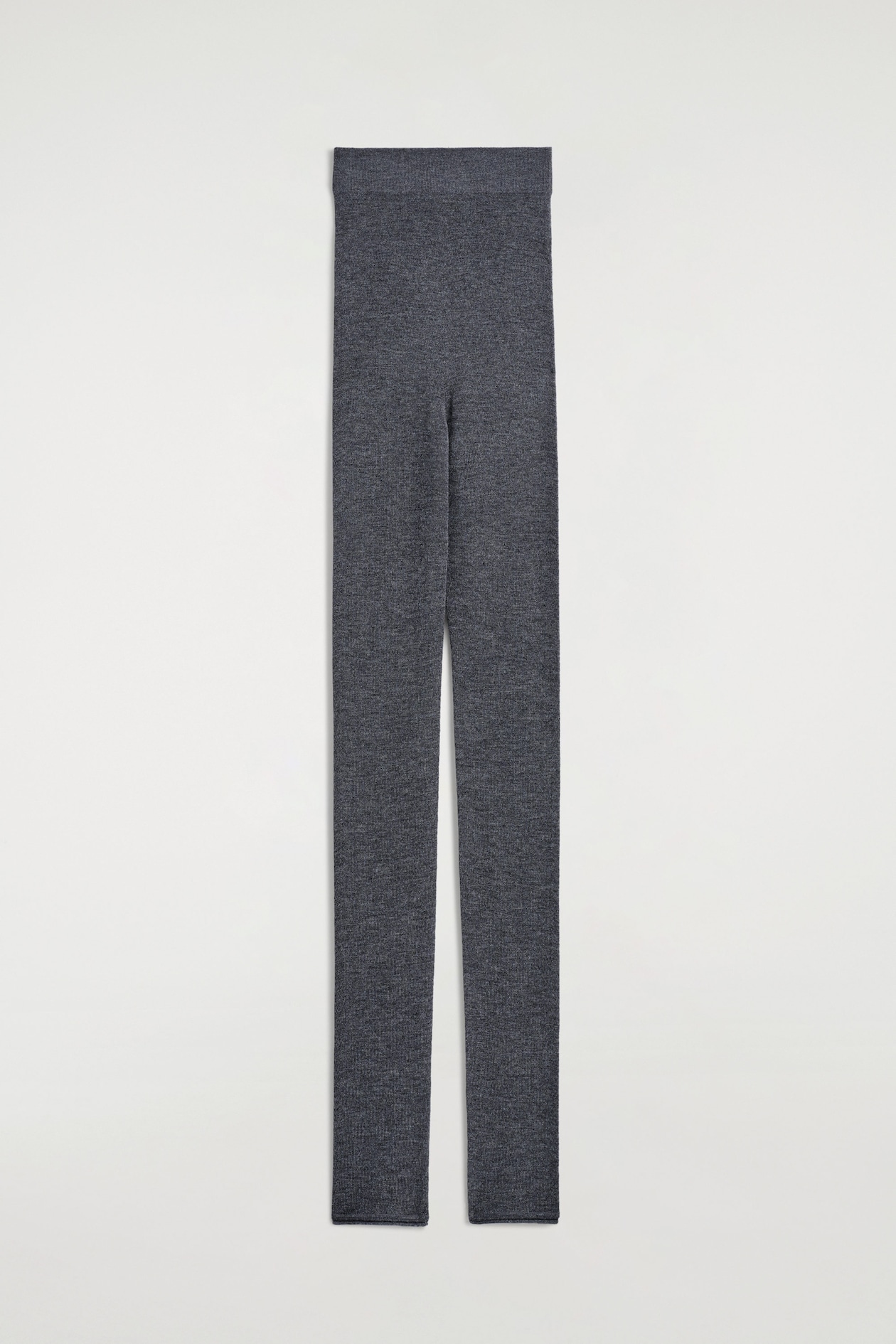 SEAMLESS MERINO WOOL LEGGINGS — CHARCOAL MÉLANGE