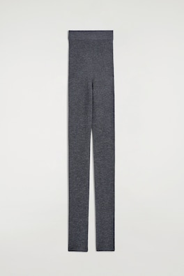 SEAMLESS MERINO WOOL LEGGINGS — CHARCOAL MÉLANGE 7