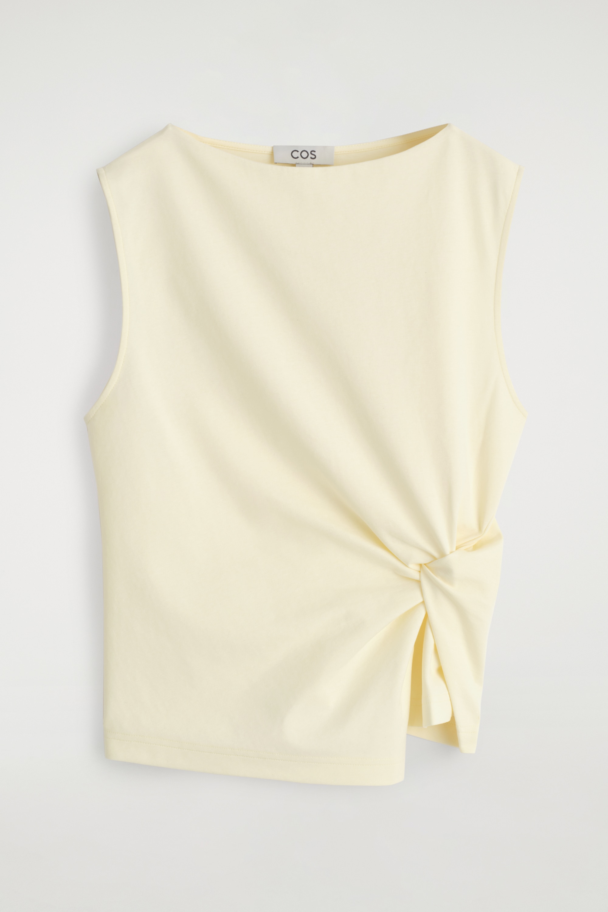 Top s twist detailem - BUTTER YELLOW/HNĚDÝ/ČERNÁ