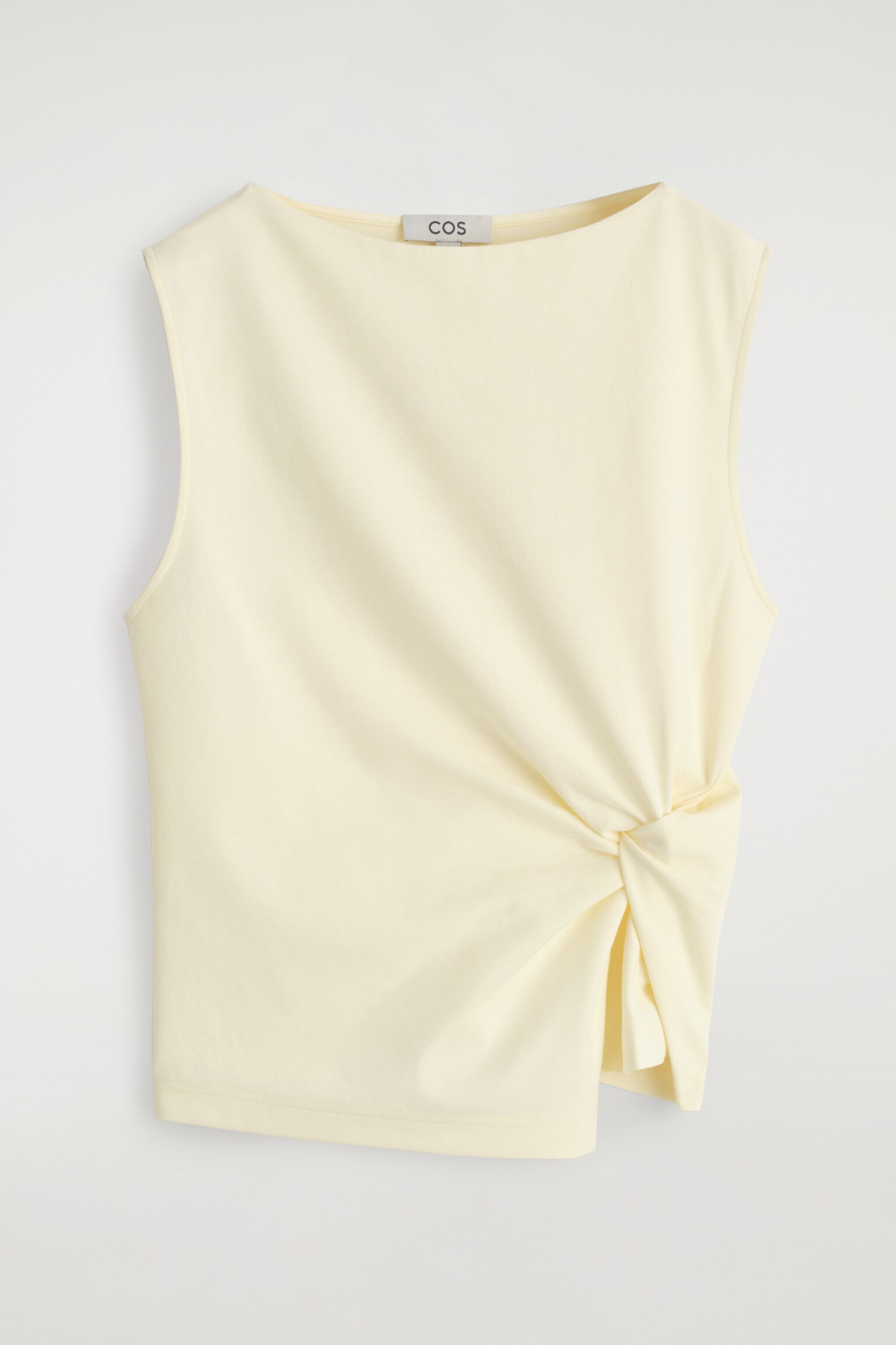 TOP CON DETALLE DE NUDO - AMARILLO MANTEQUILLA/NEGRO/MARRÓN - 2