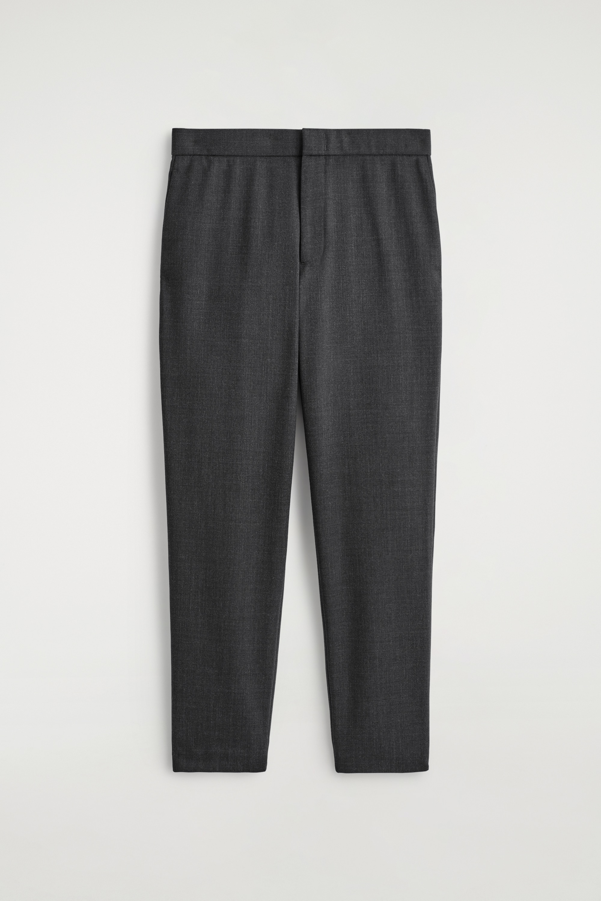 PANTALÓN DE LANA SLIM FIT - GRIS MARENGO/NEGRO