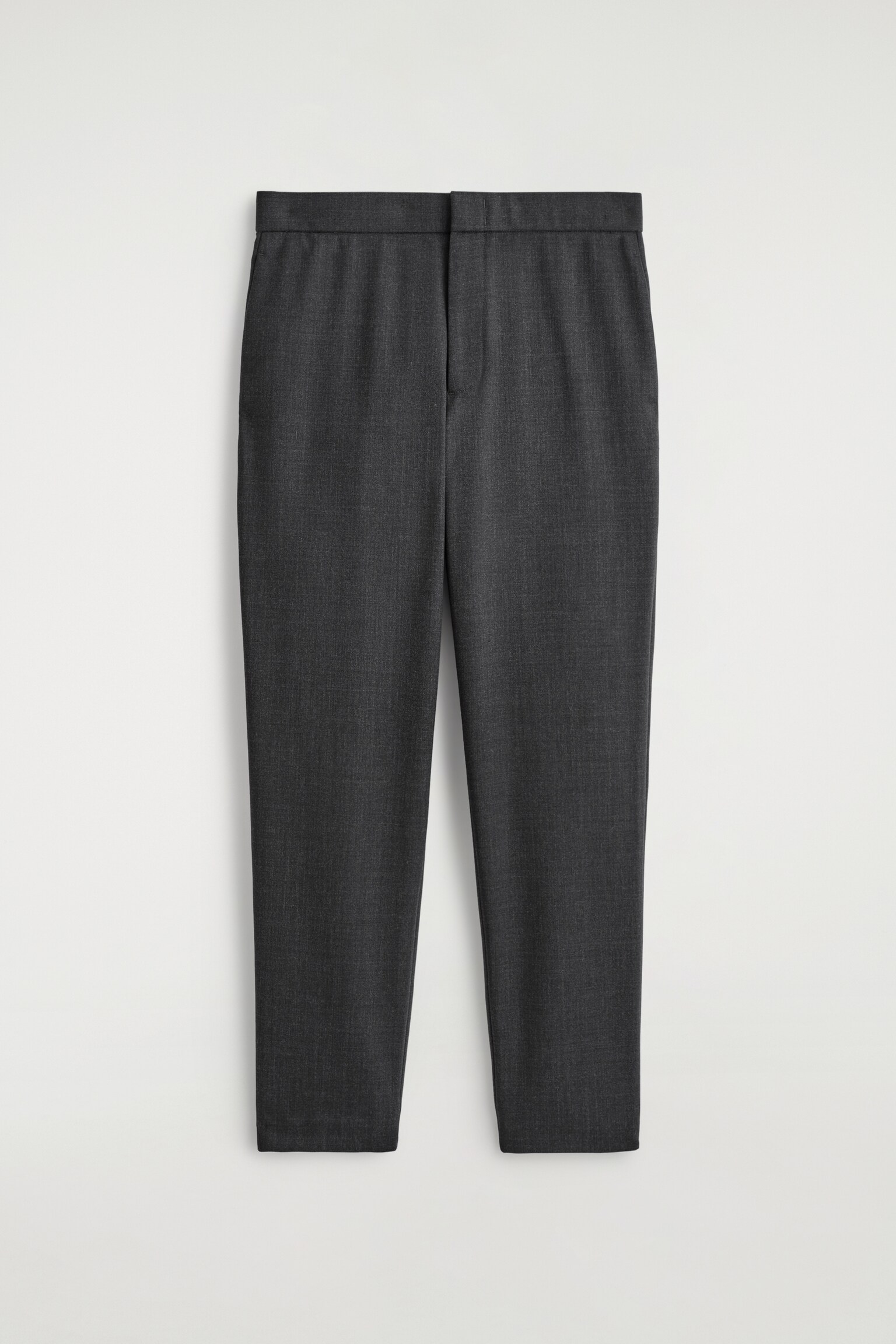 PANTALON SLIM EN LAINE - CHARBON/NOIR - 2