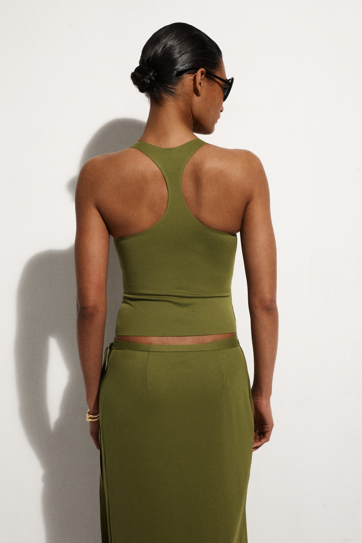 RACERBACK TANK TOP — KHAKI