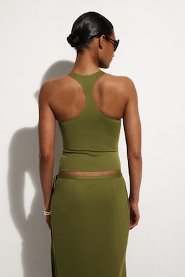RACERBACK TANK TOP — KHAKI 3