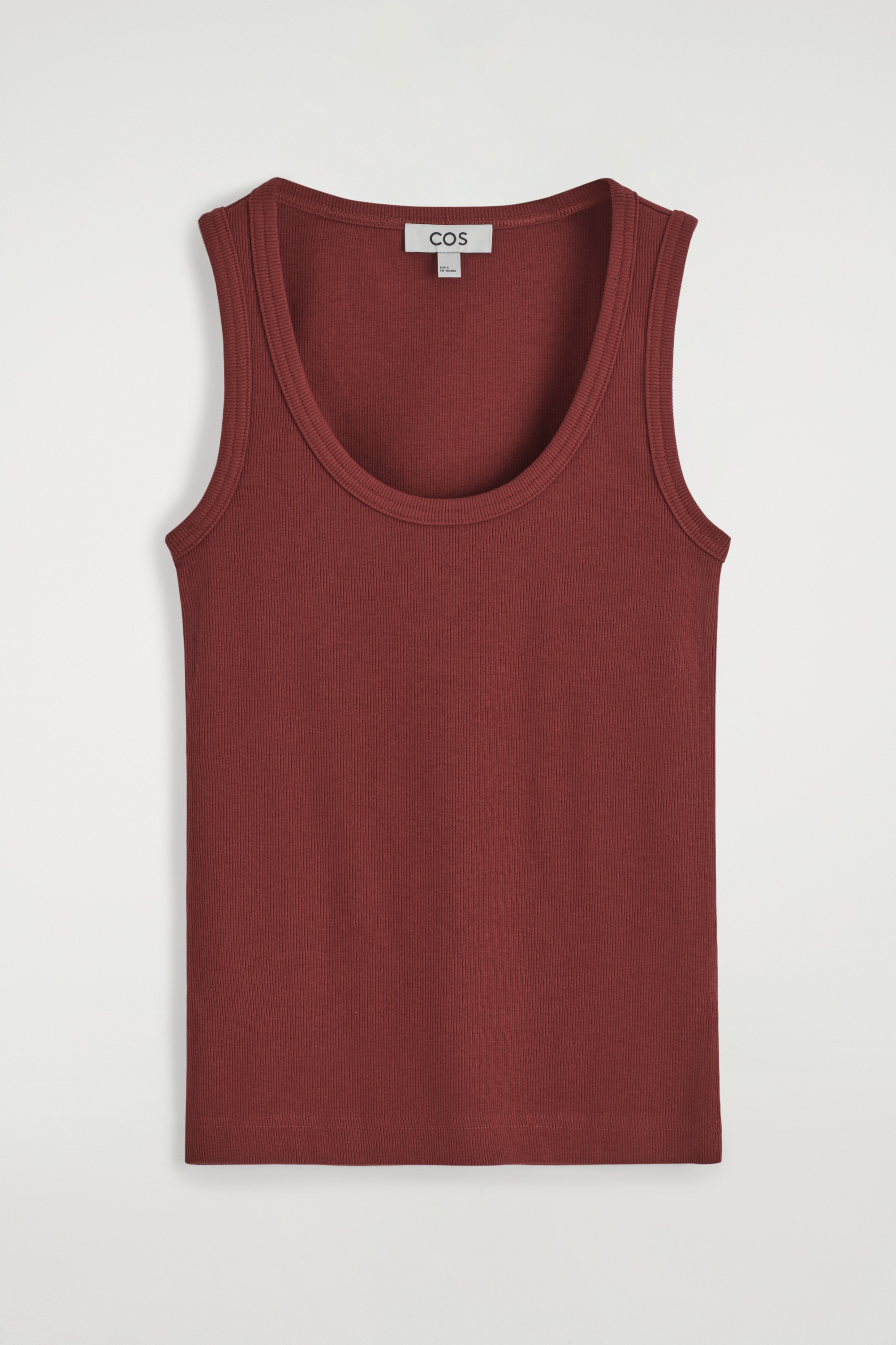 Maiou cu decolteu rotund și textură ribată - ROŞU/ALB/ALBASTRU