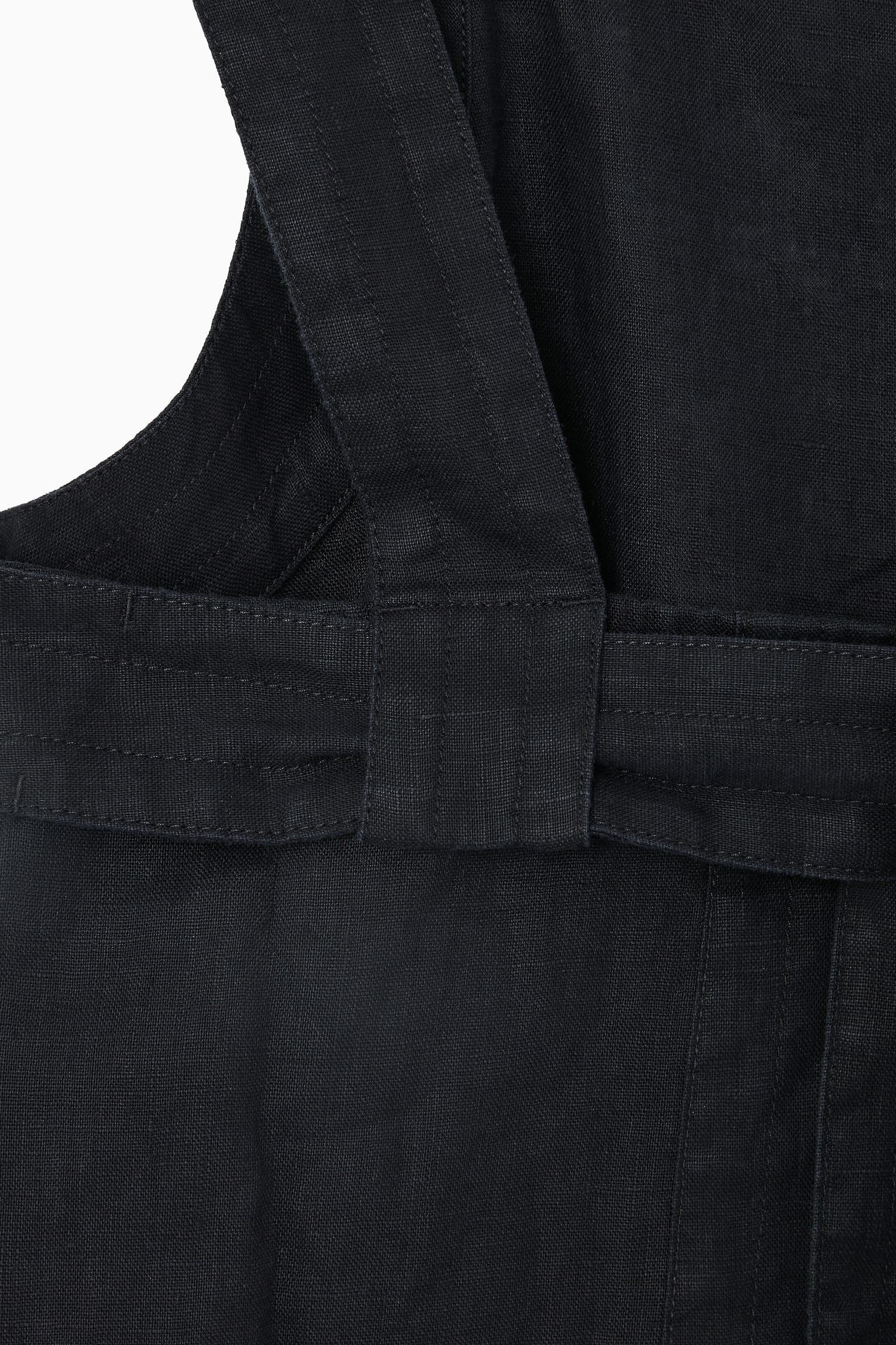 HAUT DOS NOUÉ EN LIN - BLEU MARINE/BRUN/MANDARINE/NOIR - 3