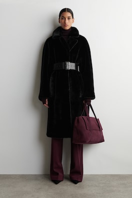EASEL TOTE BAG - SPLIT SUEDE — BORDEAUX 2