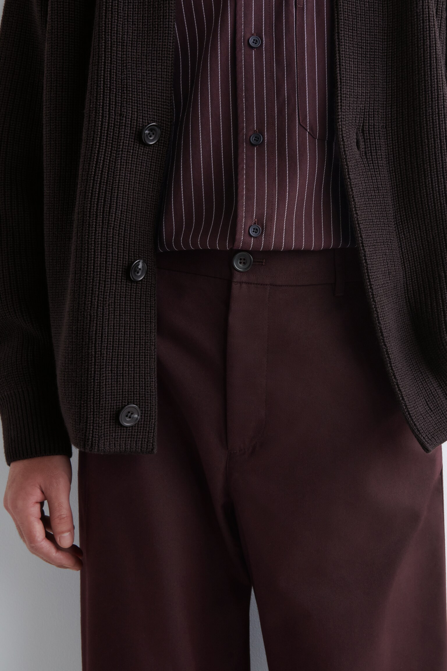 PANTALON CHINO DROIT EN COTON - BORDEAUX/BEIGE/BLEU MARINE/NOIR - 6