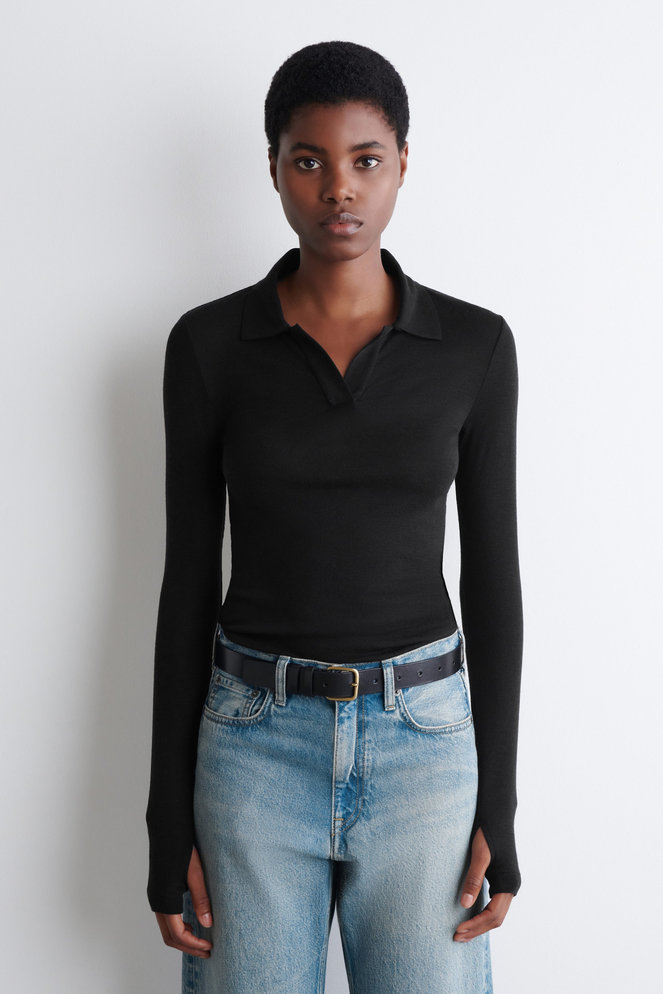 MERINO WOOL POLO SHIRT