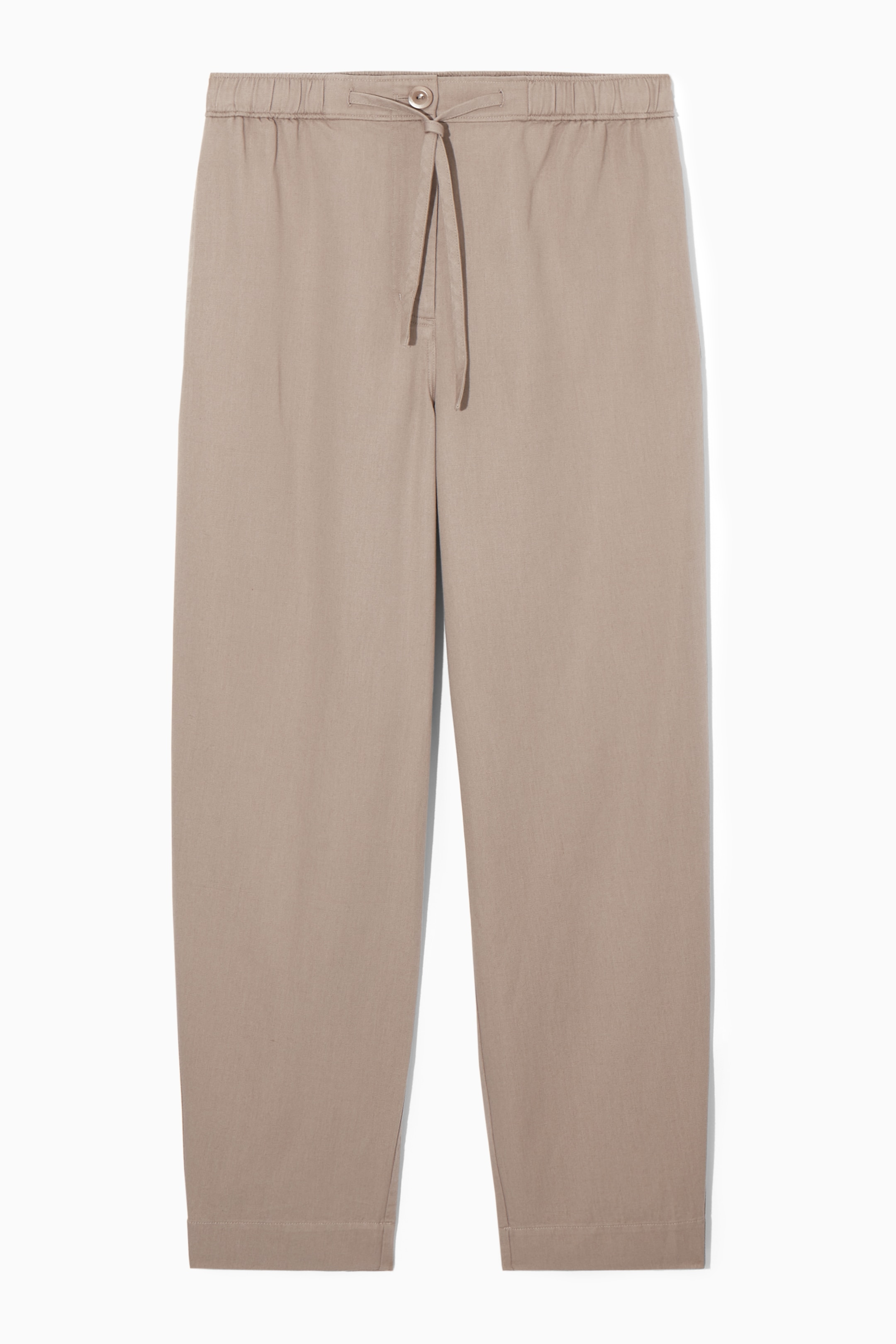 Ingrandisci l'immagine: BARREL-LEG DRAWSTRING TROUSERS - BEIGE - DONNA | H&M CH 1